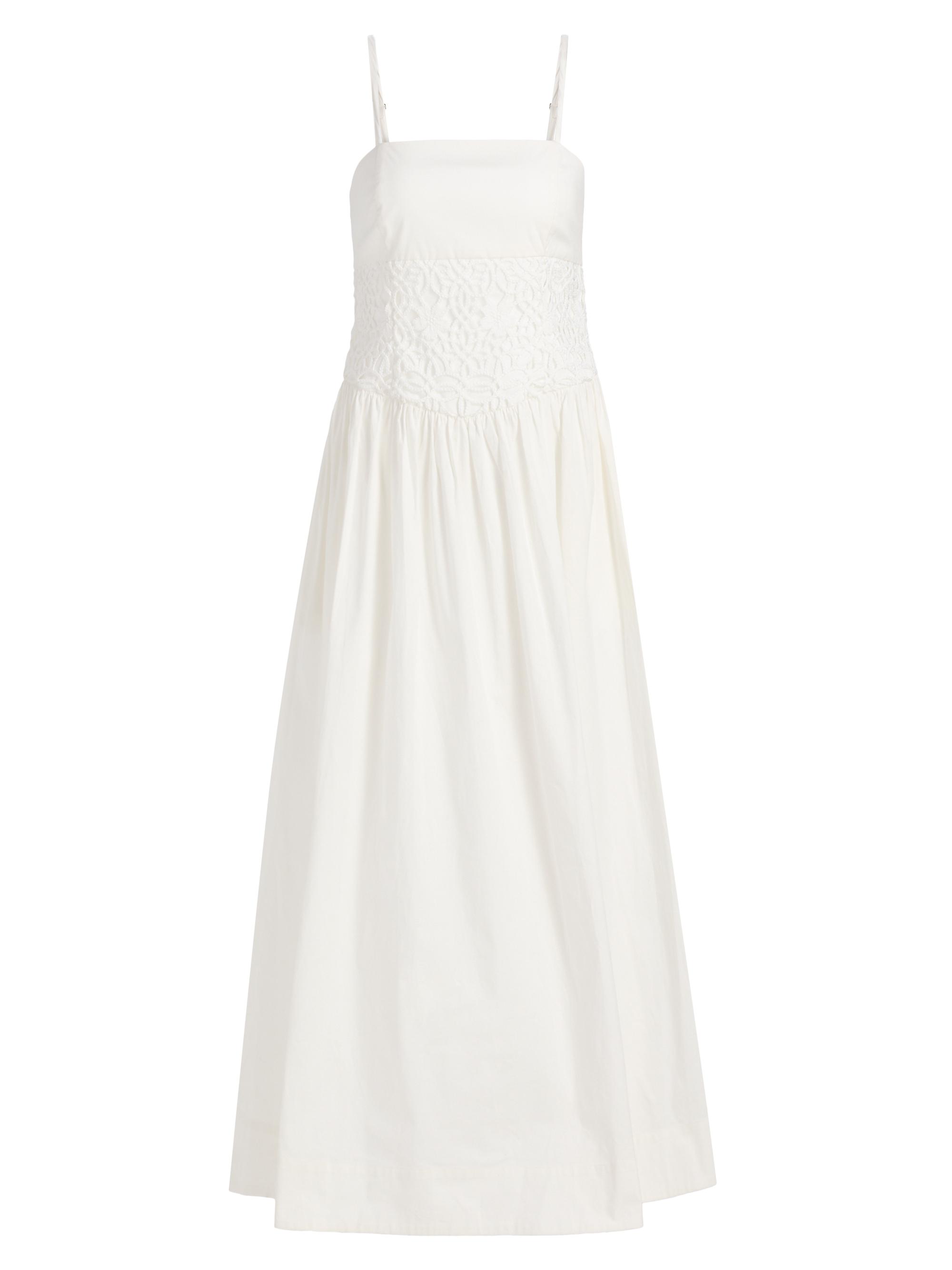 Self-Portrait Cord Lace Flared Midi-Dress | Saks Fifth Avenue