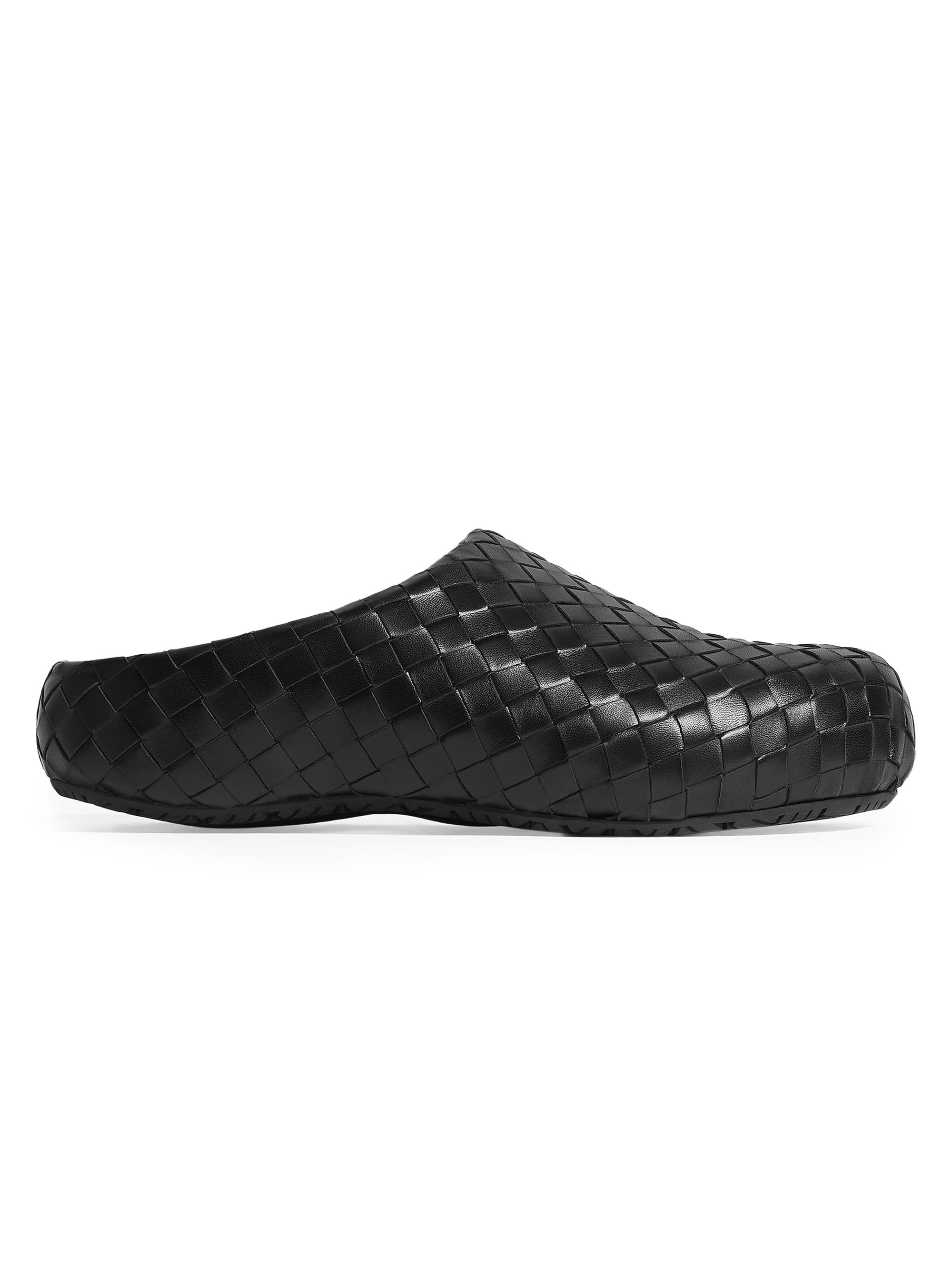 Bottega Veneta Men's Intrecciato Leather Clog Mules - Black