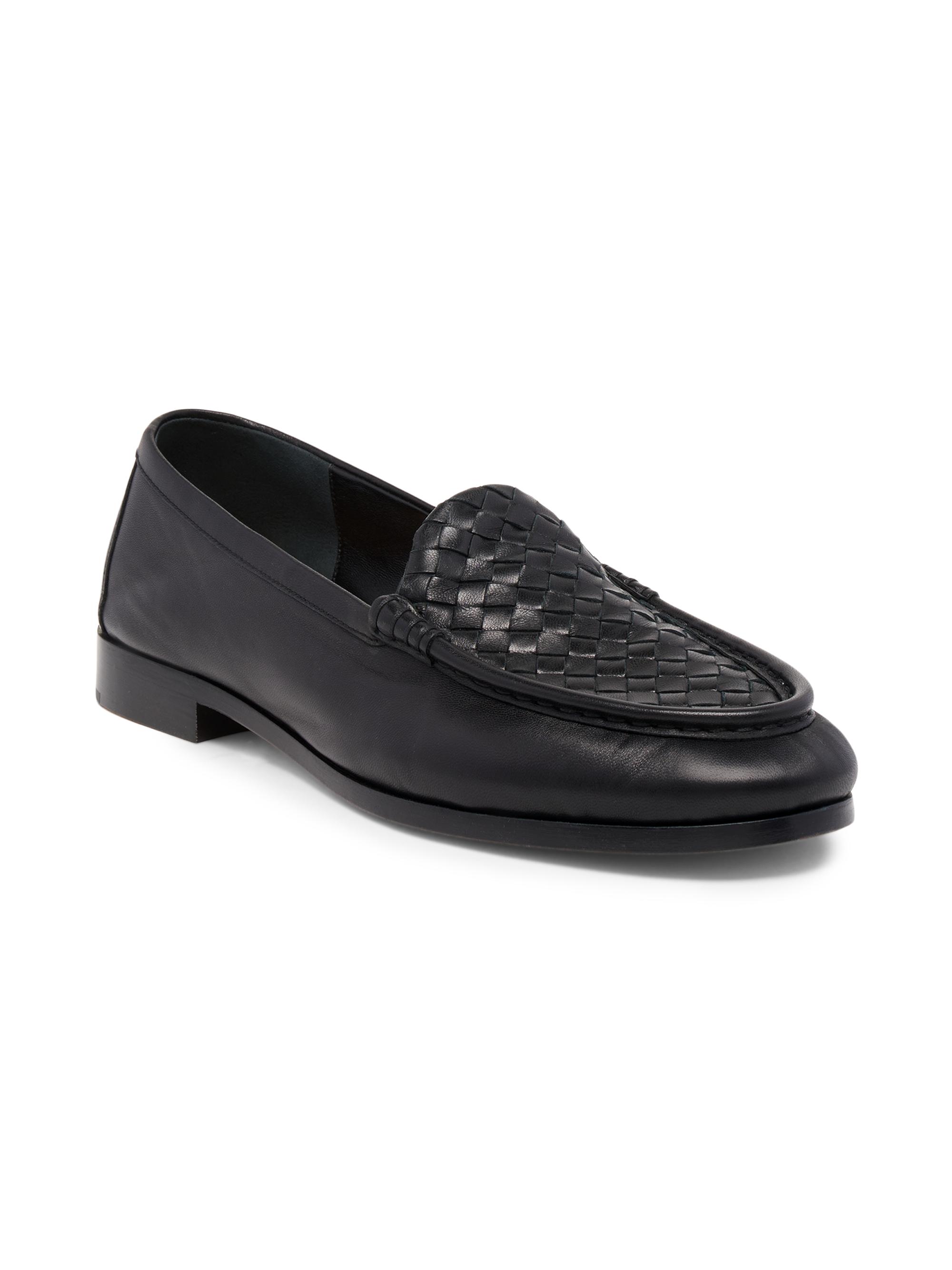 Bottega Veneta Men's Silenzio Intrecciato Leather Loafers - Black
