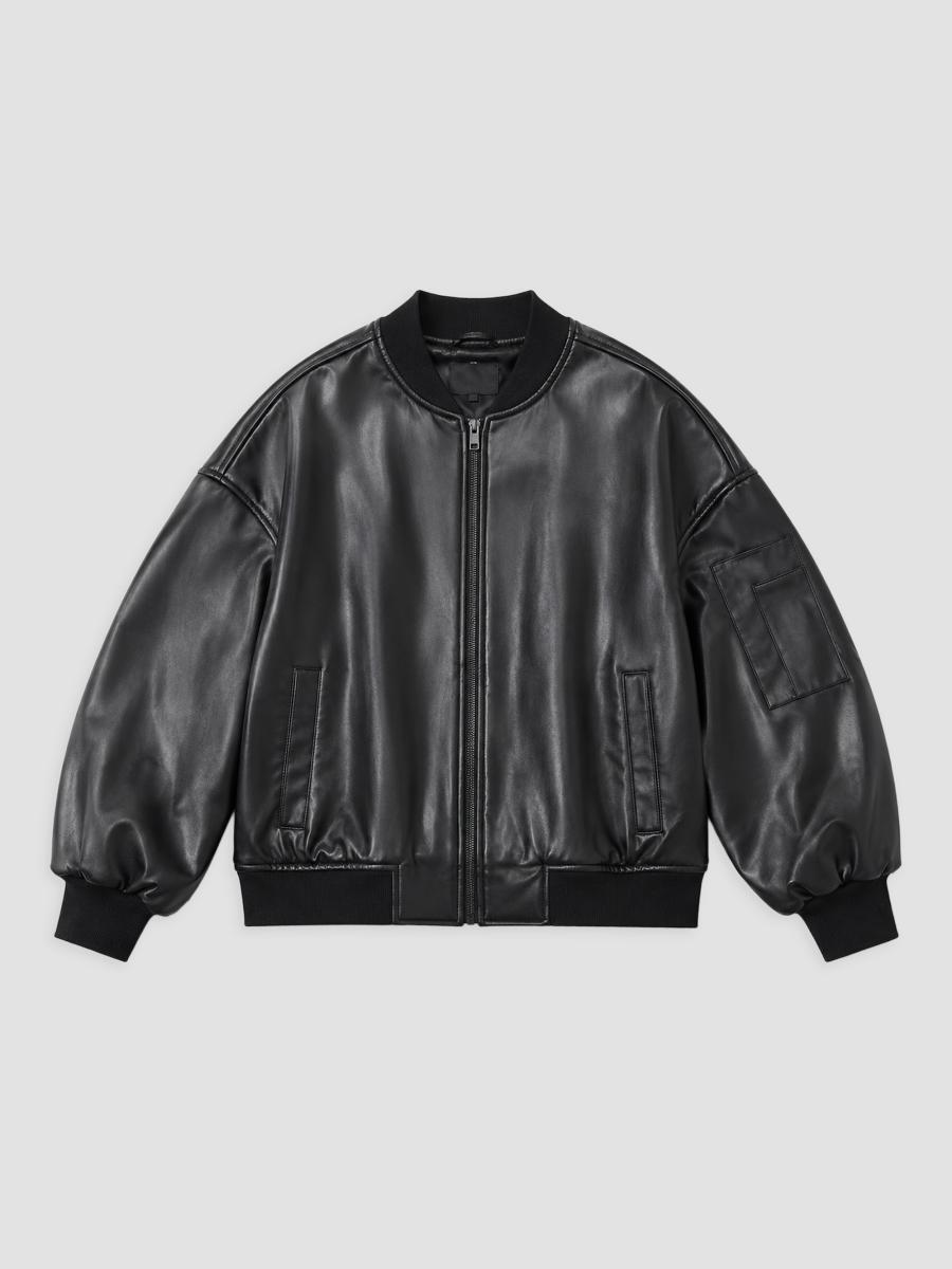 Theme Girl's Girl's Valley Bomber Jacket In Black