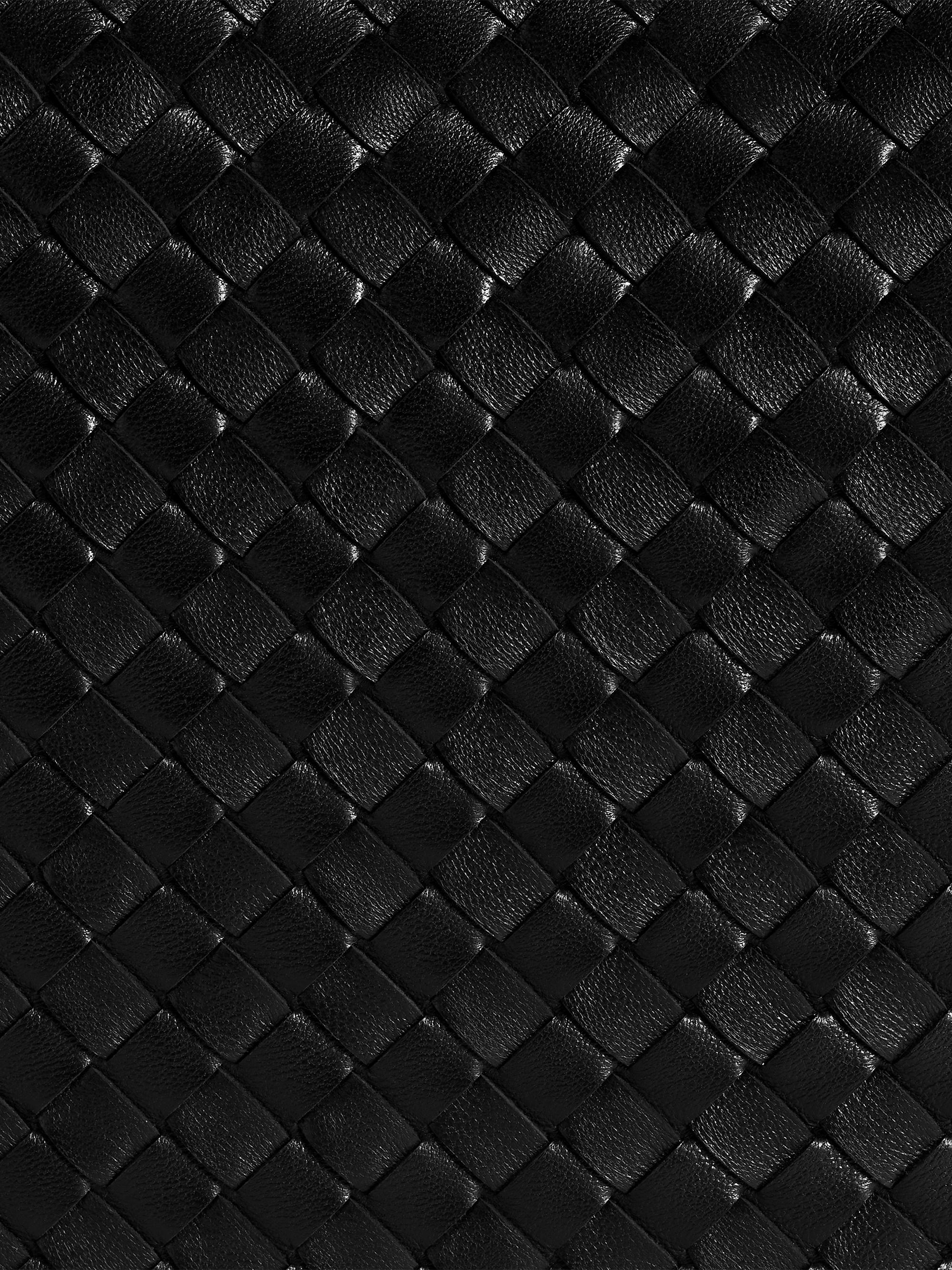 Bottega Veneta Men's Intrecciato Fluffy Leather Messenger Bag - Black Silver | Thumbnail 7
