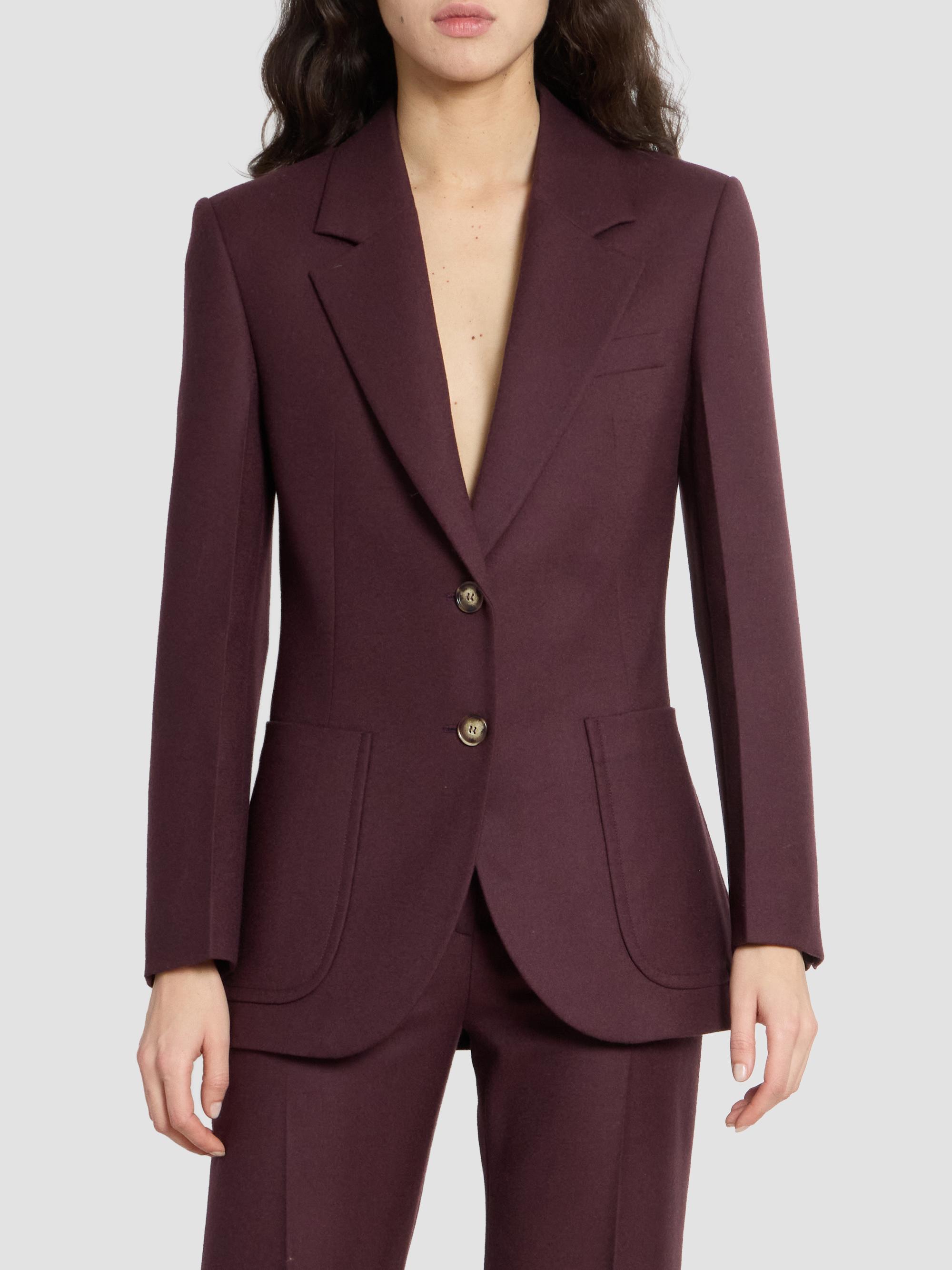 ladies purple dress jacket Jtjvou Women's Velvet Open Front Long Trench Coat Elegant Back High Slit Blazer Suit Jacket with Pockets Purple M, Size: Medium