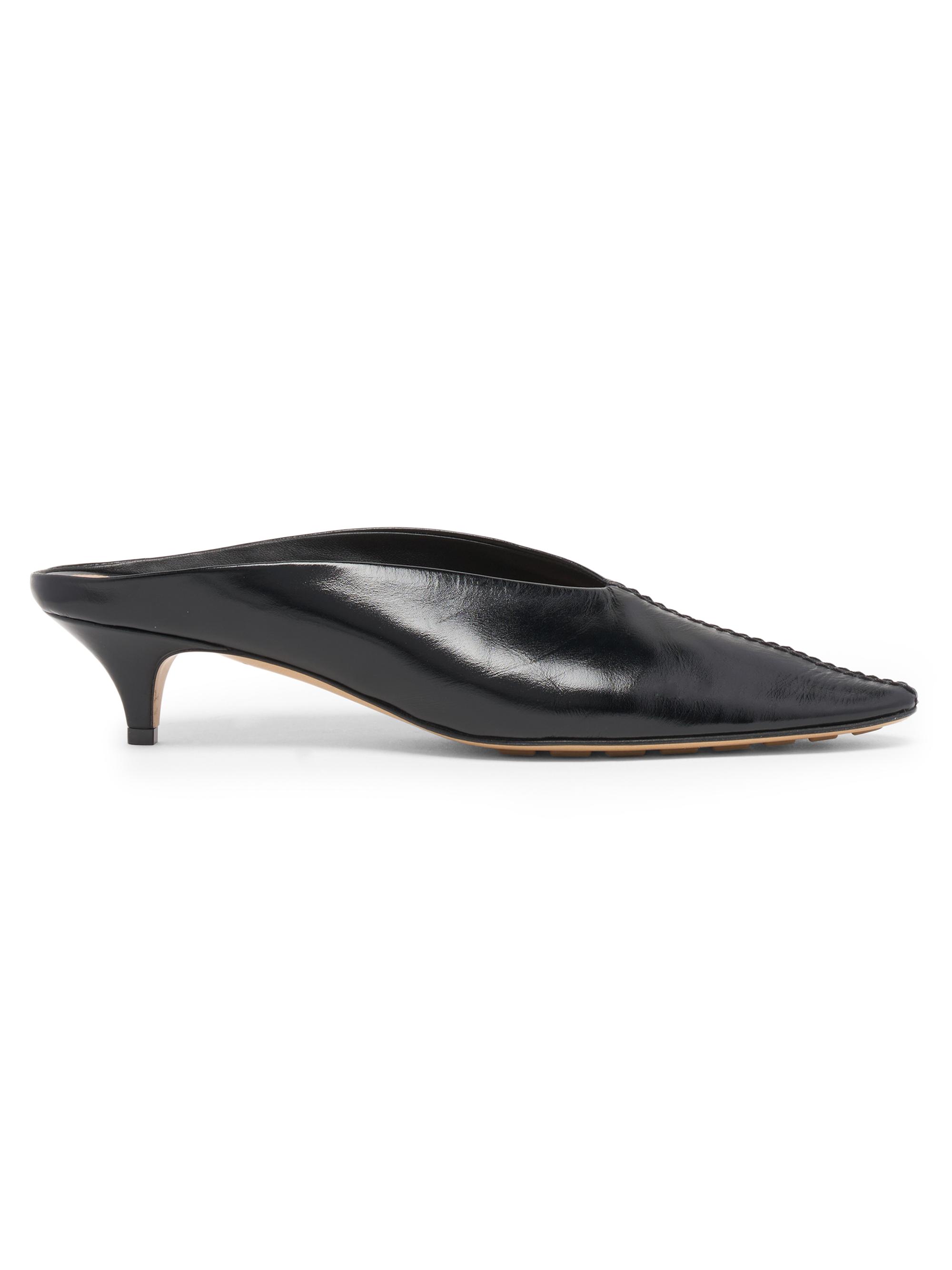 Bottega Veneta Women's Virna Sabot 40MM Leather Mules - Black