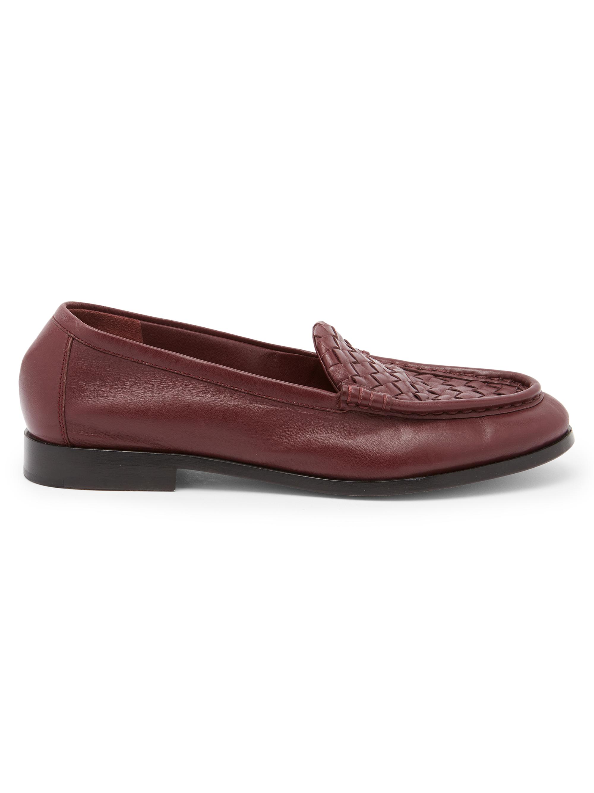 Bottega Veneta Women's Sveglia Intrecciato Leather Loafers - Deep Mahogany