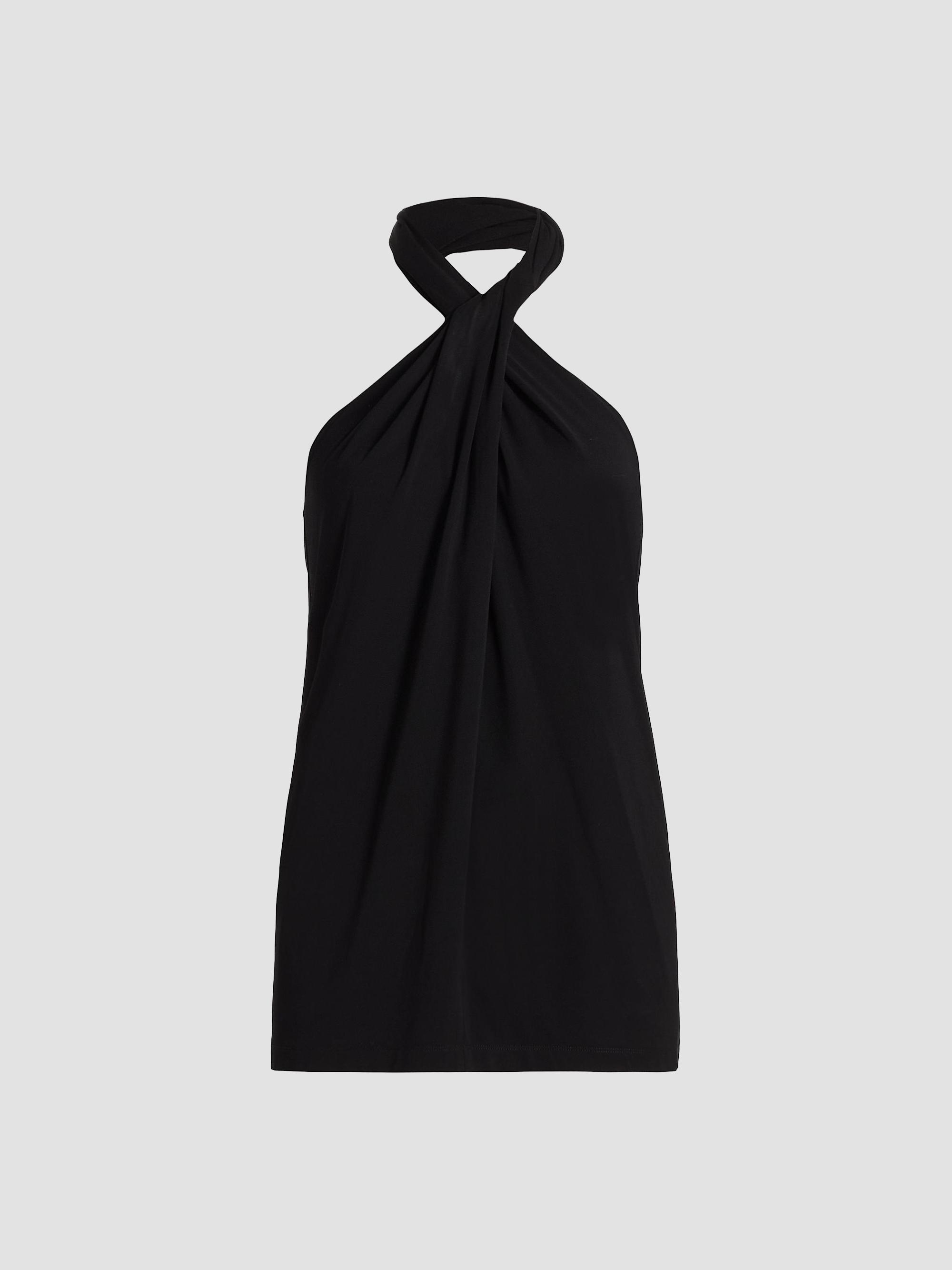 Toteme Women's Twisted Jersey Halter Top - Black | Thumbnail 8