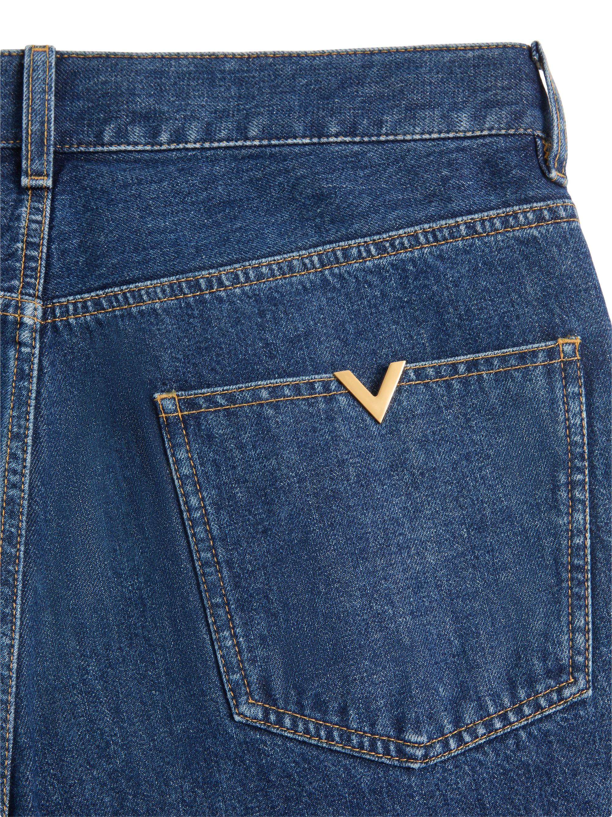 Valentino Garavani Men's Denim Jeans With VGold - Denim | Thumbnail 6