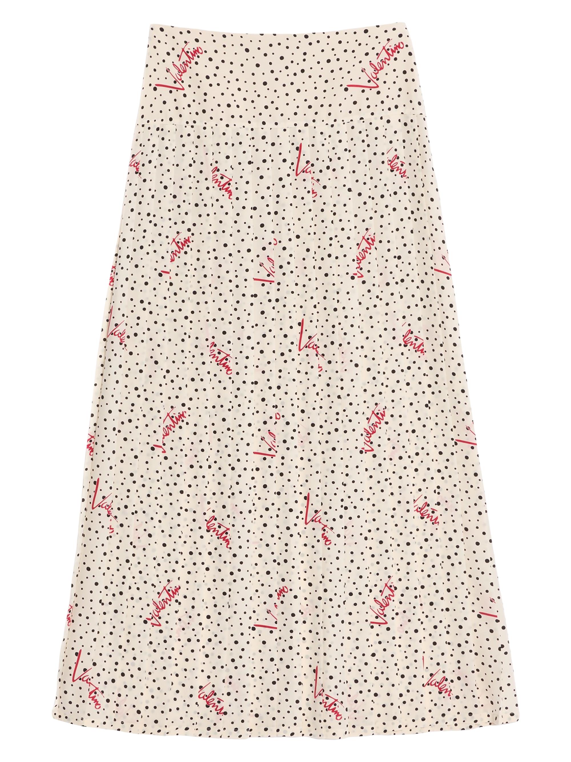 Valentino Garavani Women's Plusdepois Bubble Print Crepe De Chine Skirt - Vanilla Multi