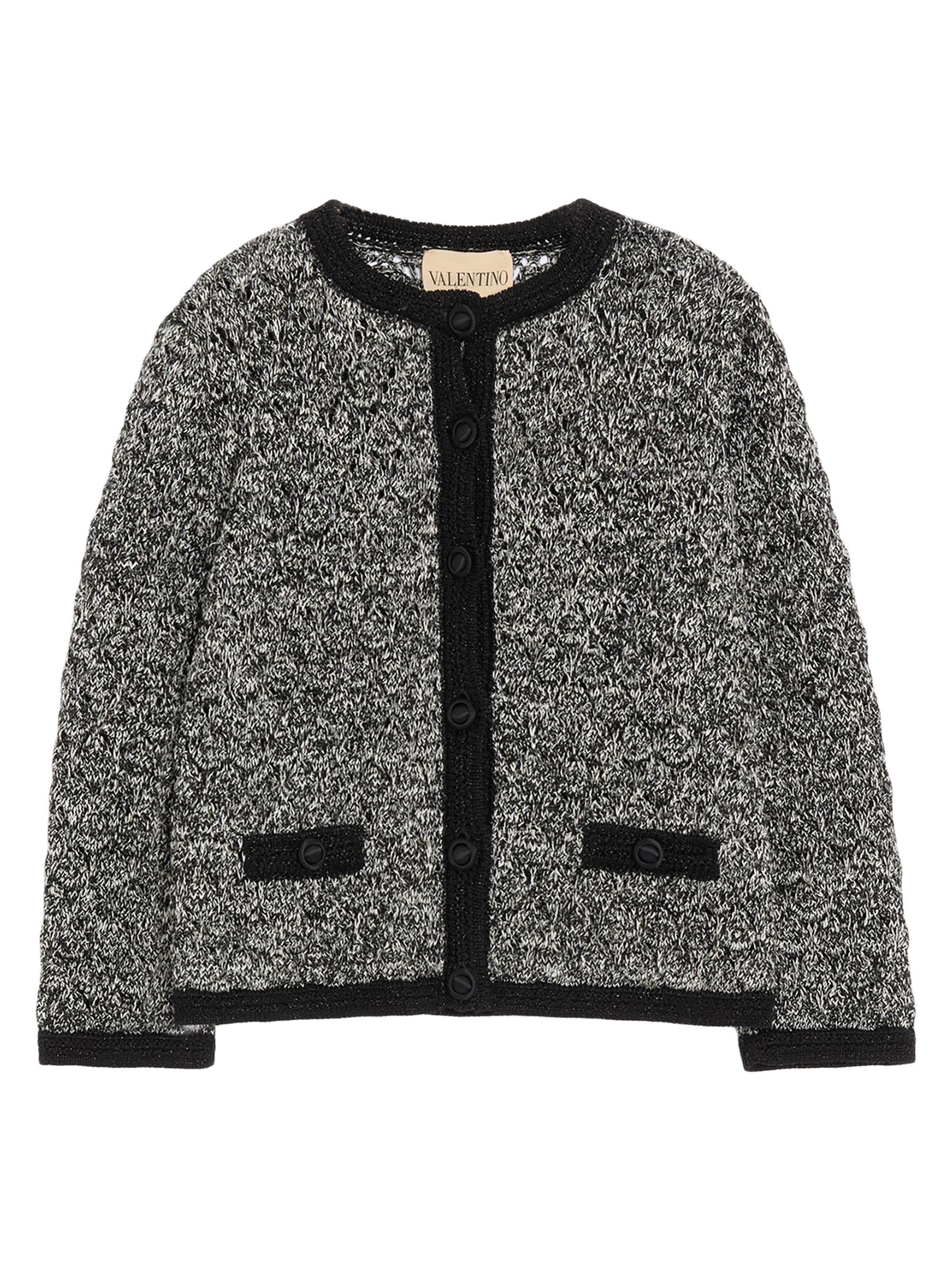 Valentino Garavani Women's Knitted Jacket in Linen and Lurex - Black