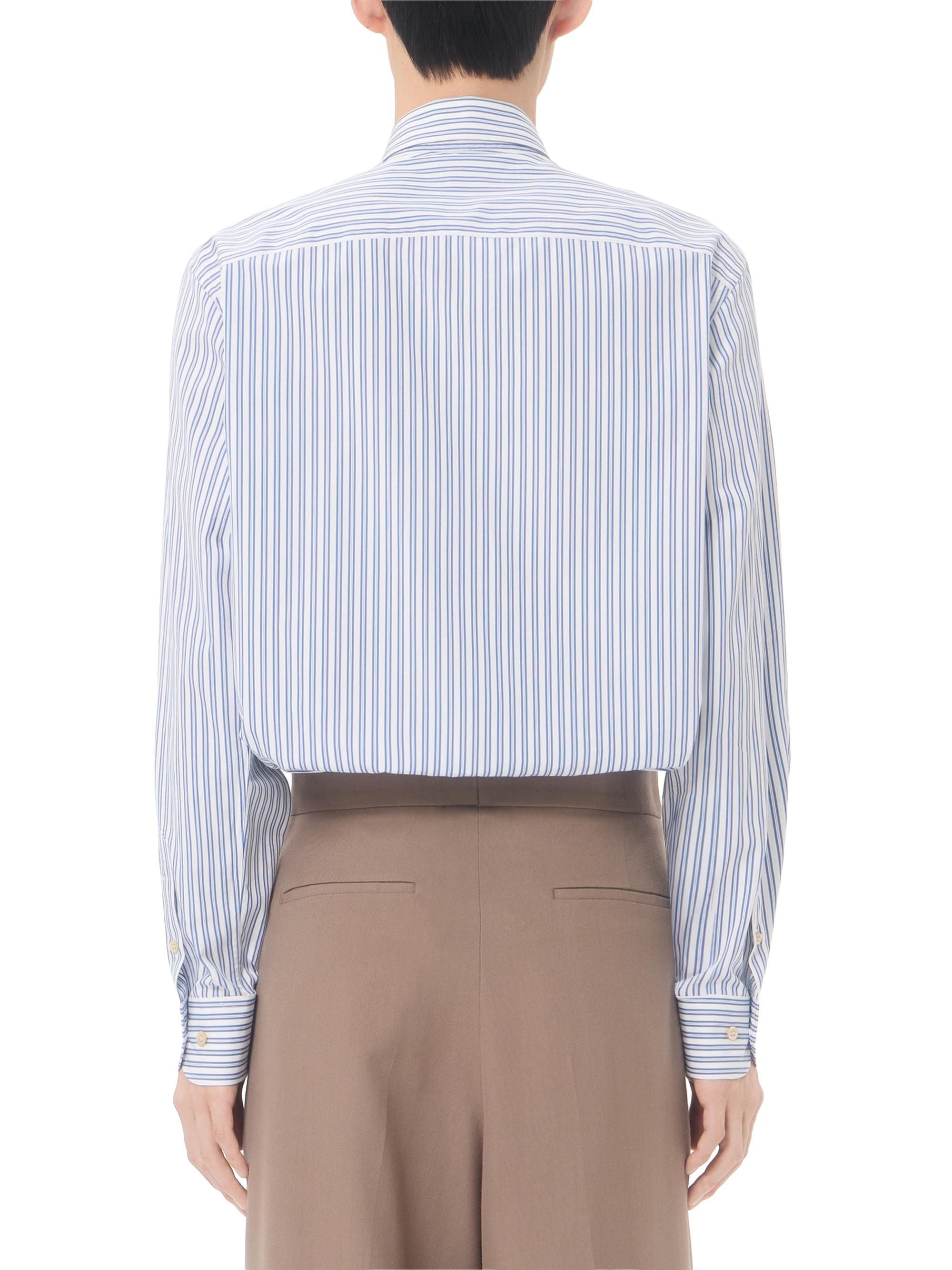 Valentino Garavani Men's Cotton Poplin Shirt with VGold Stripes -  Blue | Thumbnail 5