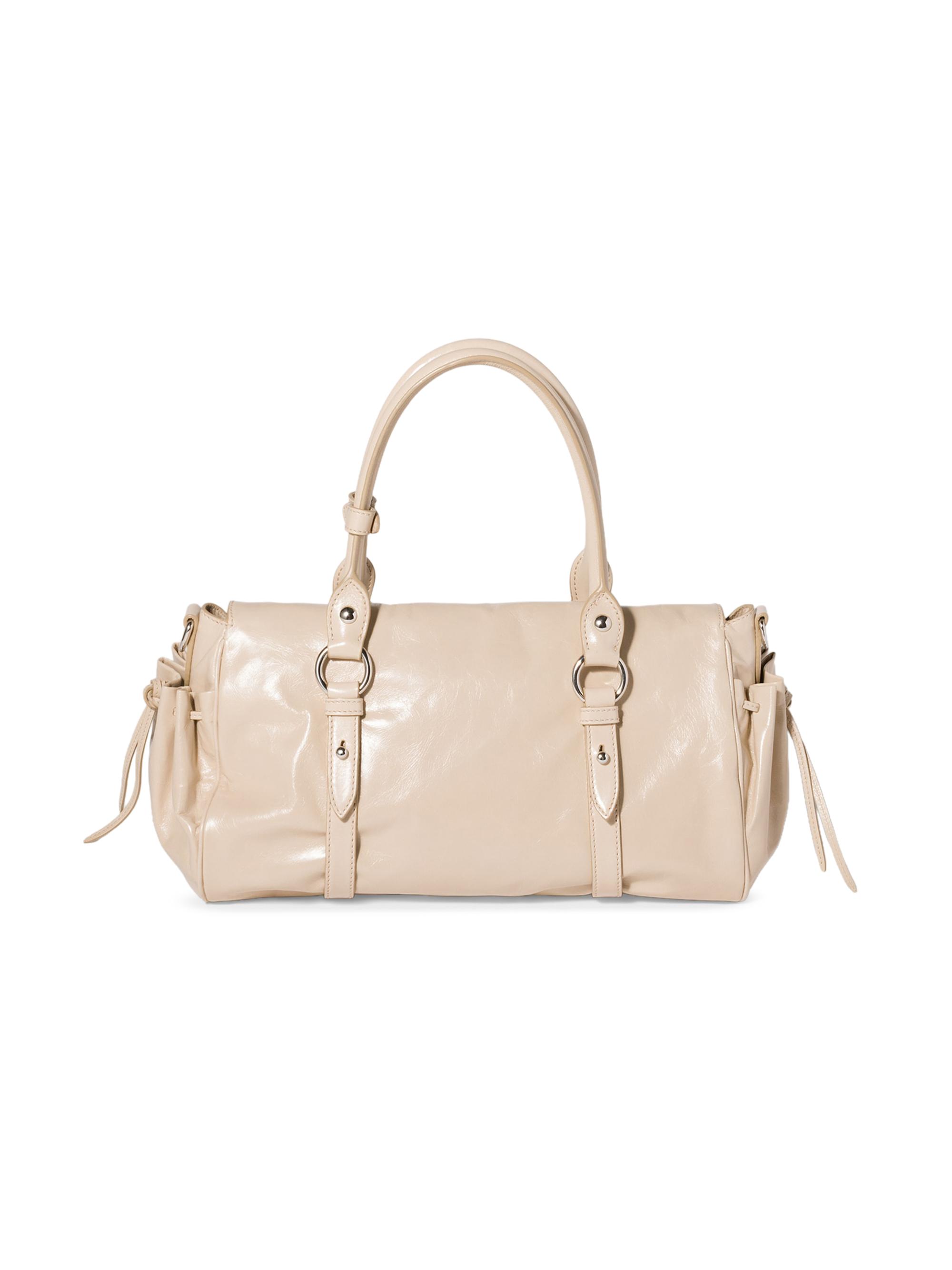 Miu Miu Shiny Leather Top Handle Bag | Saks Fifth Avenue