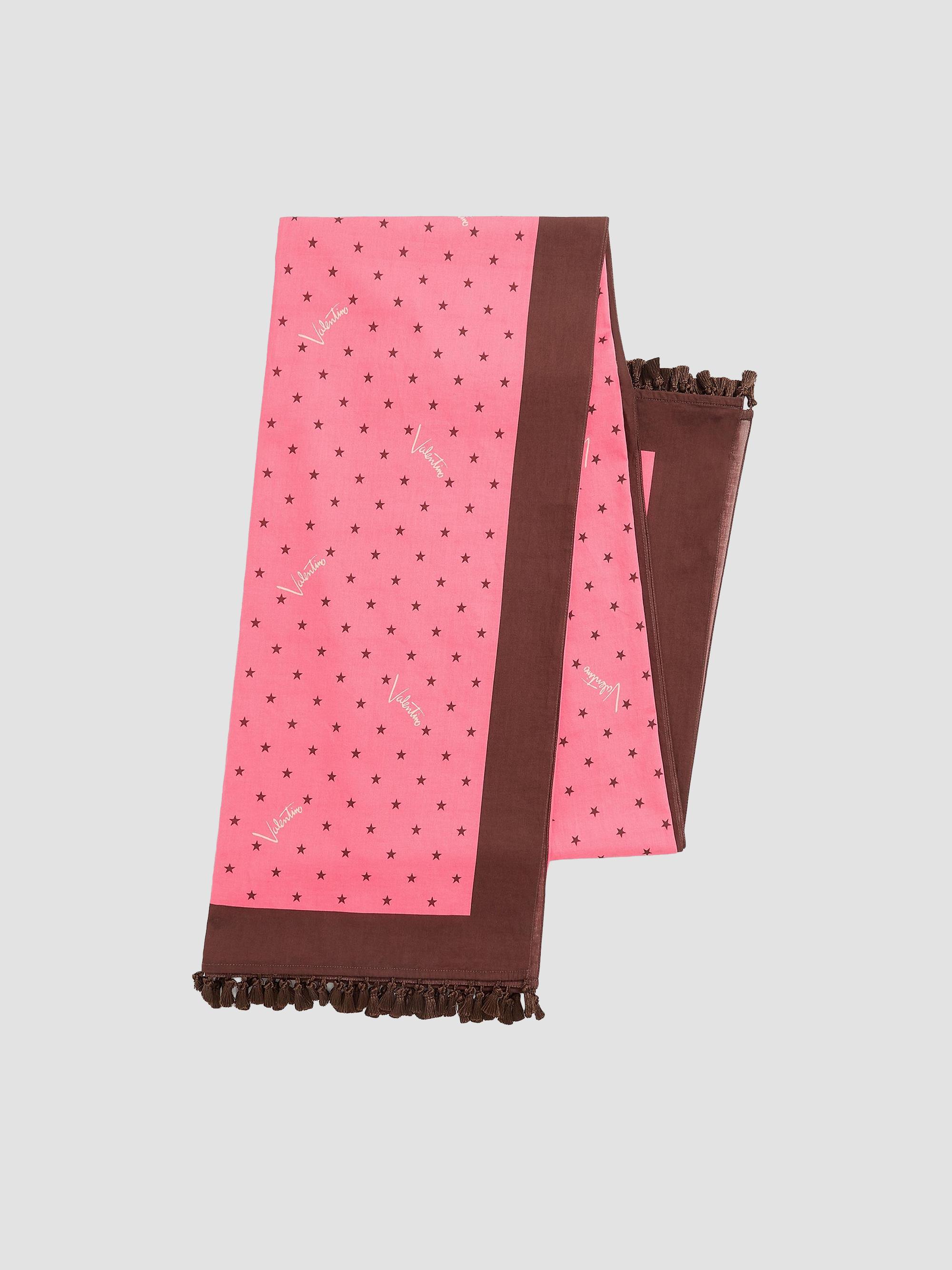 Valentino Garavani Women's Cotton Sarong with Tassel Trim - Coral Chocolate | Thumbnail 4