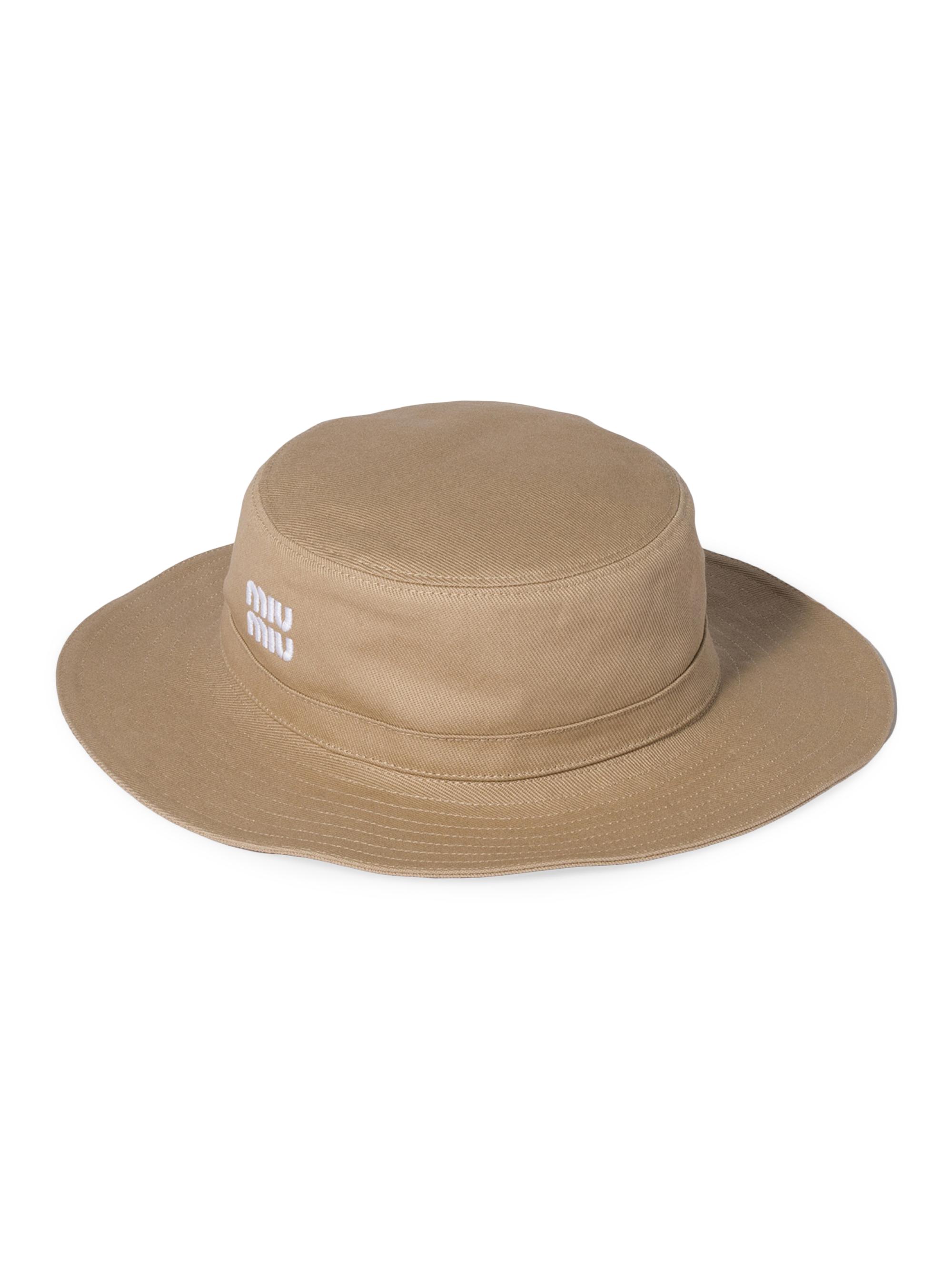Miu Miu Women's Drill Hat - Beige Khaki