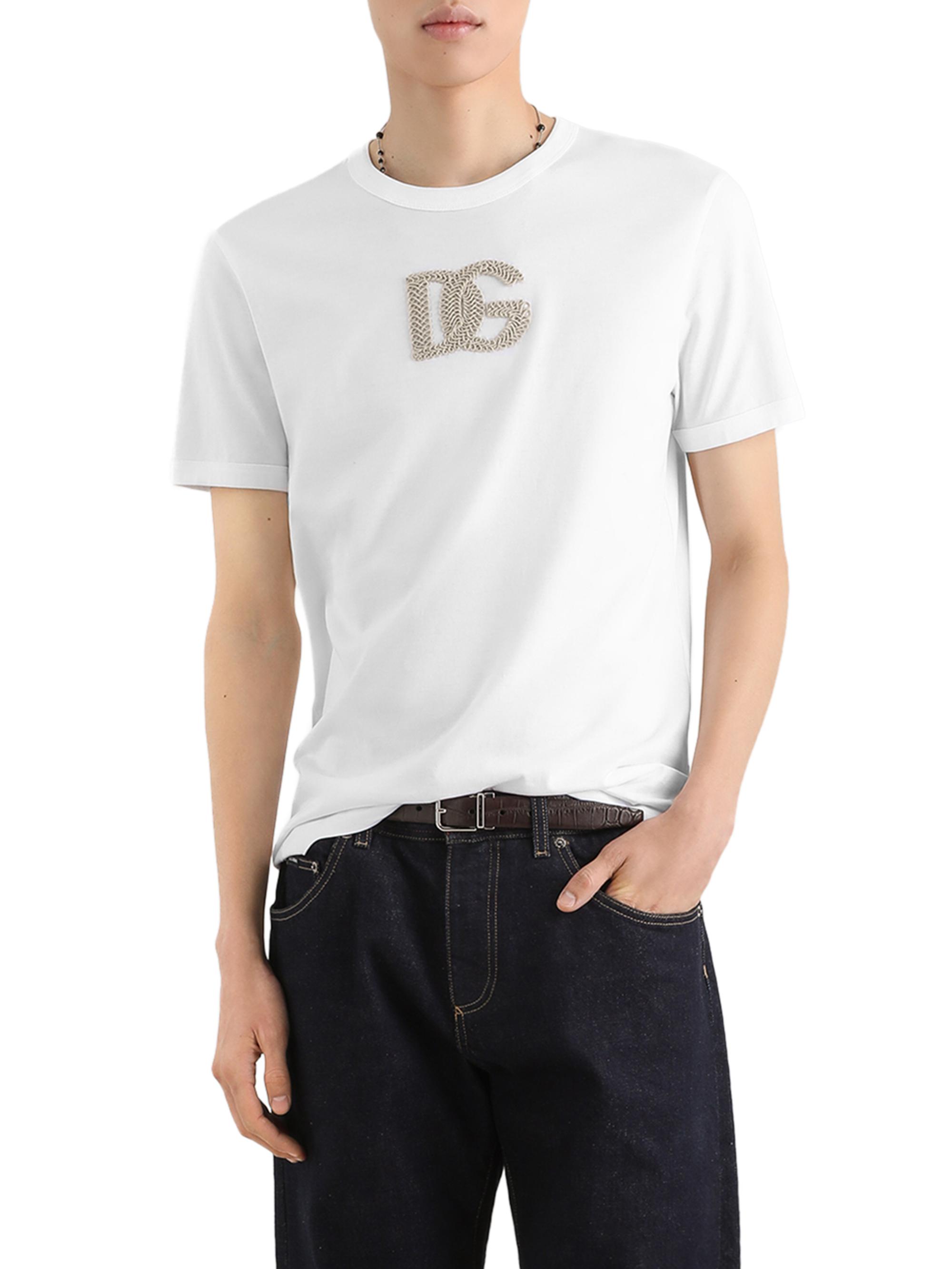 Dolce&Gabbana Logo-Appliqué Cotton T-Shirt | Saks Fifth Avenue