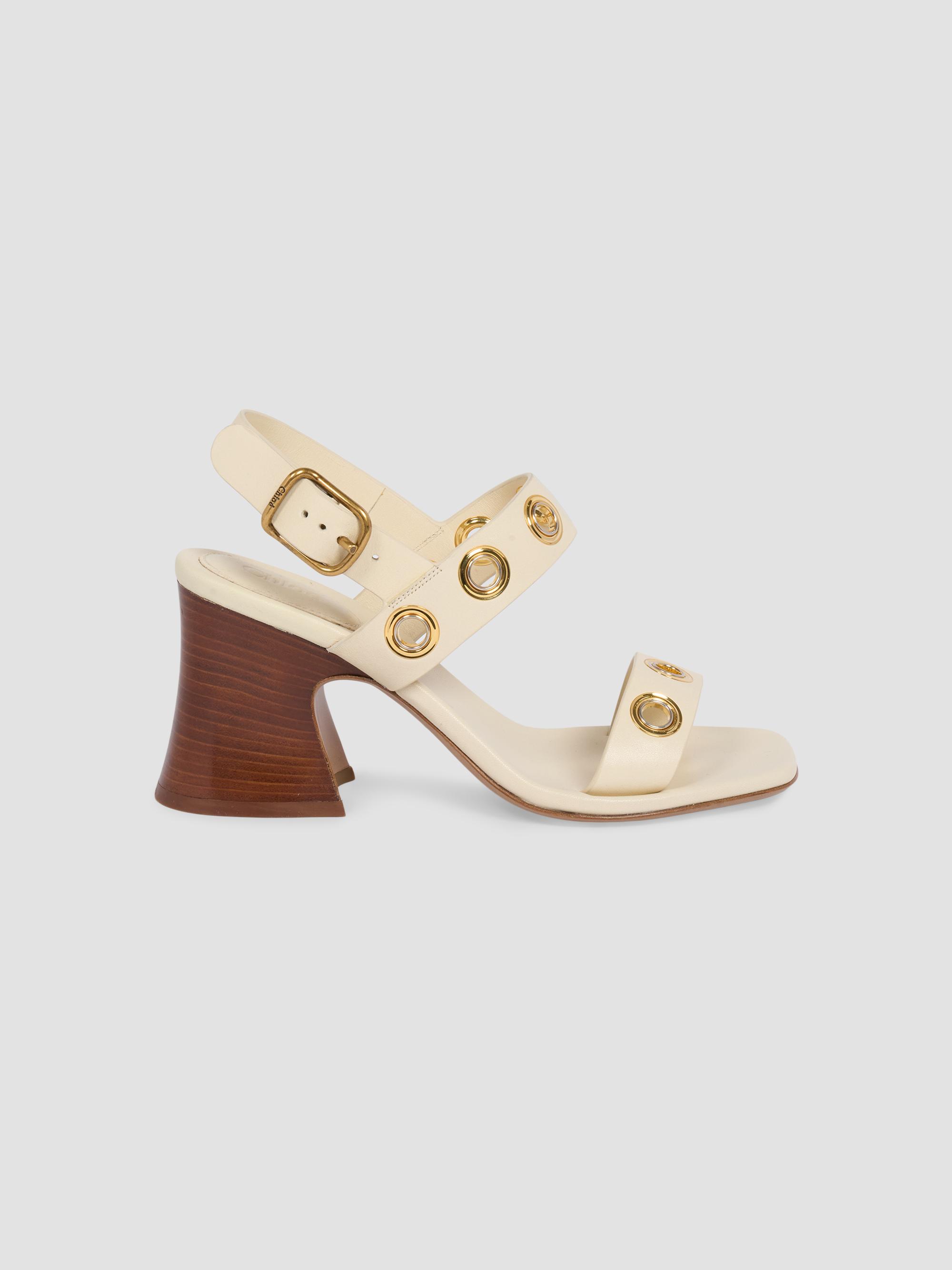 Chloé Women's Janis Grommet Leather Slingback Sandals - Soft | Thumbnail 6