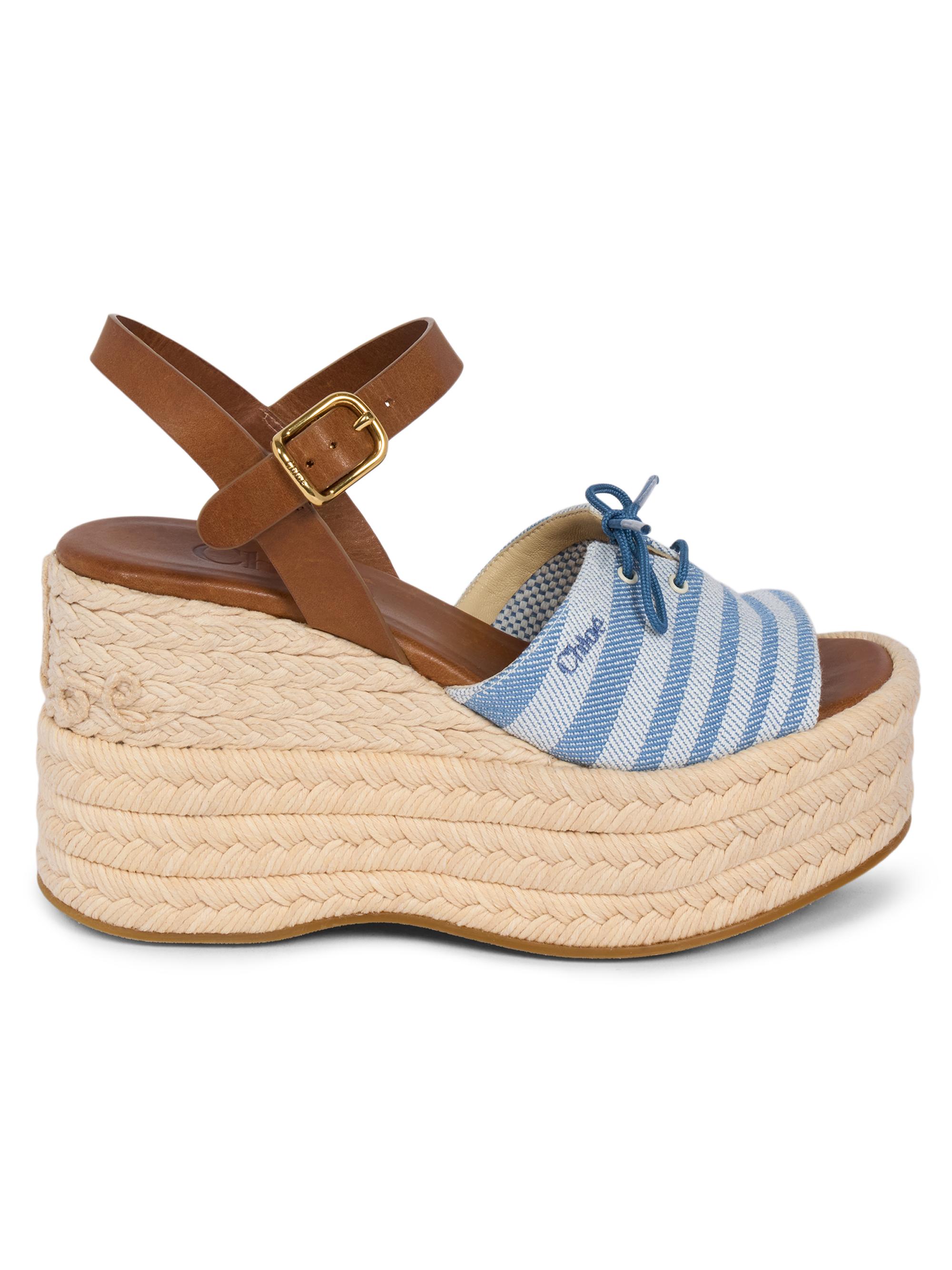 Chloé Women's 19Q Platform Espadrille Sandals - Surfing Blue - Women's Clothing