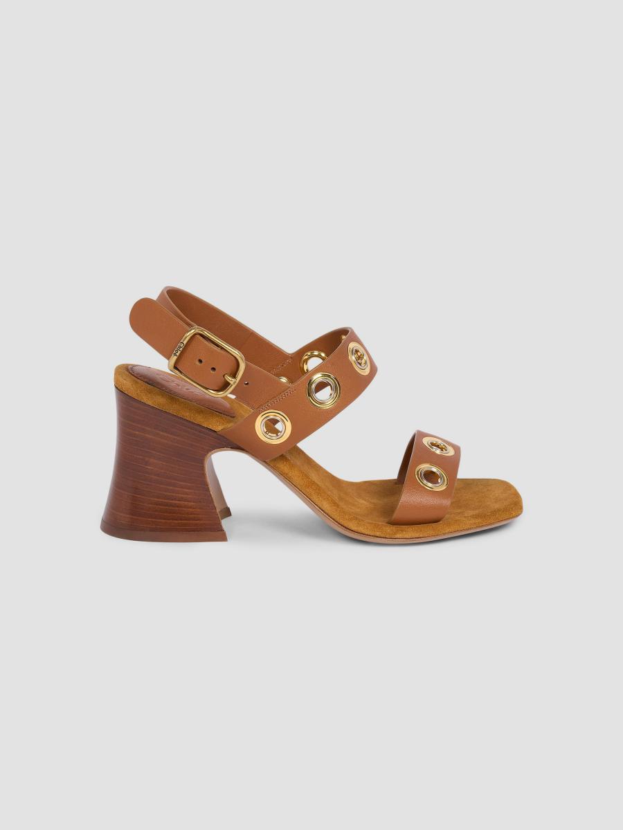 Chloé Janis Grommet Leather Slingback Sandals | Saks Fifth Avenue