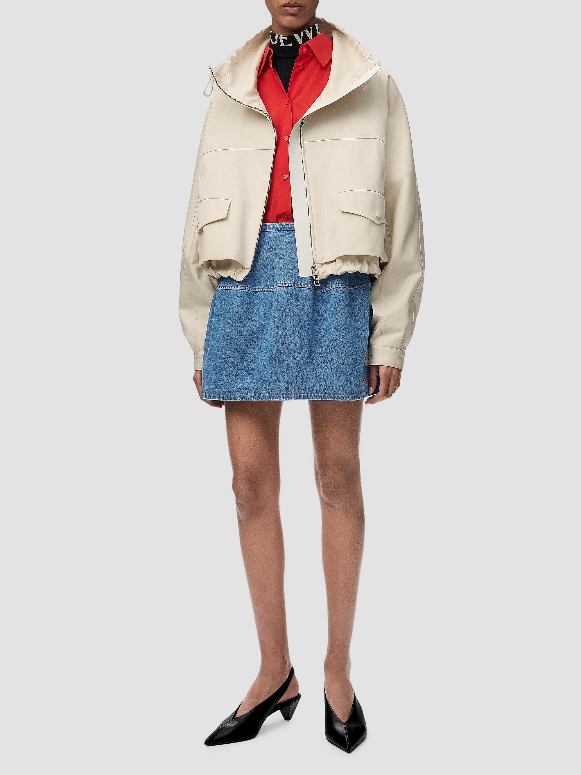 LOEWE Women's Paneled Denim Mini Skirt - Light Blue | Thumbnail 2