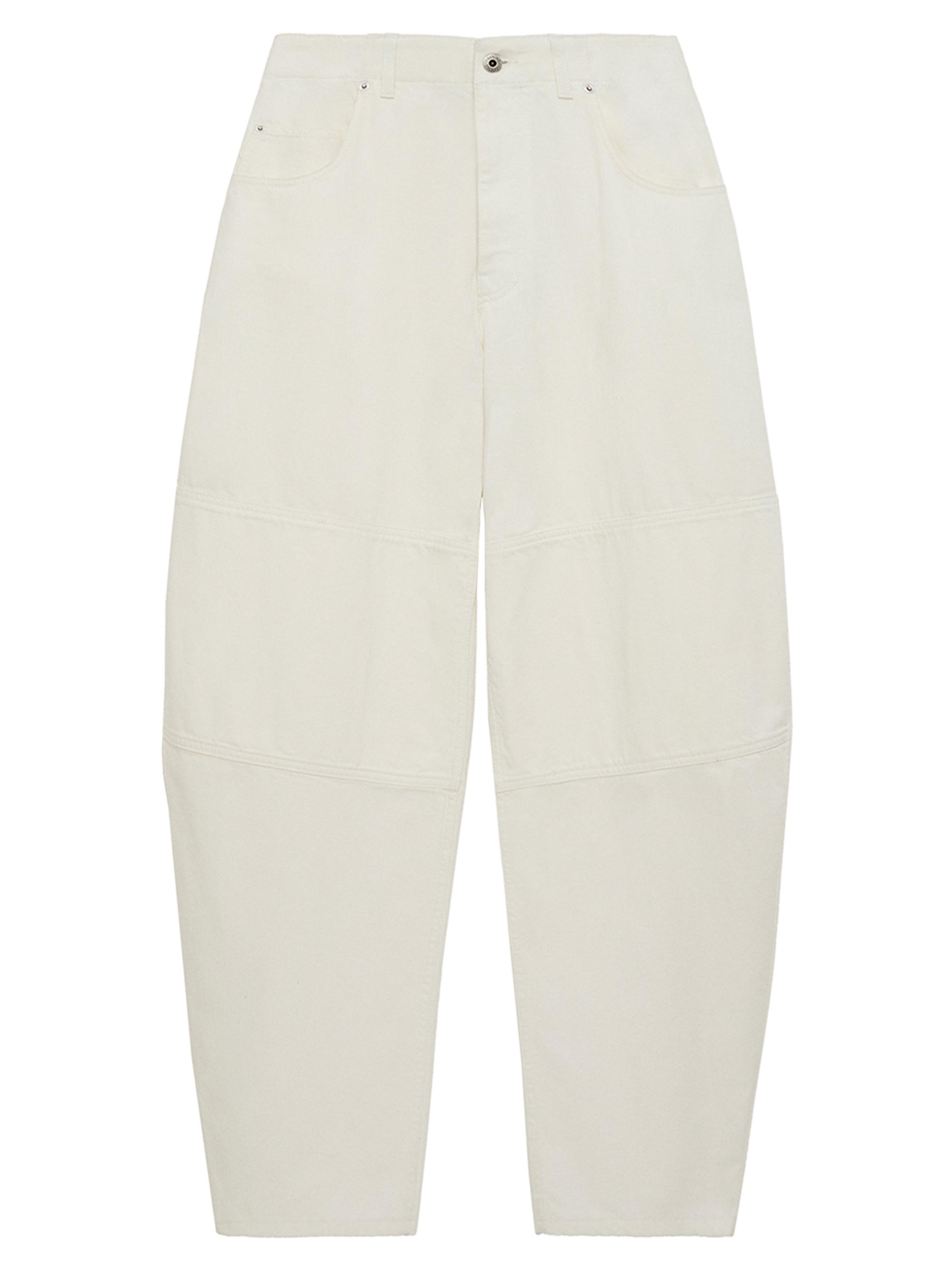 LOEWE Women's Cotton Wide-Leg Jeans - White