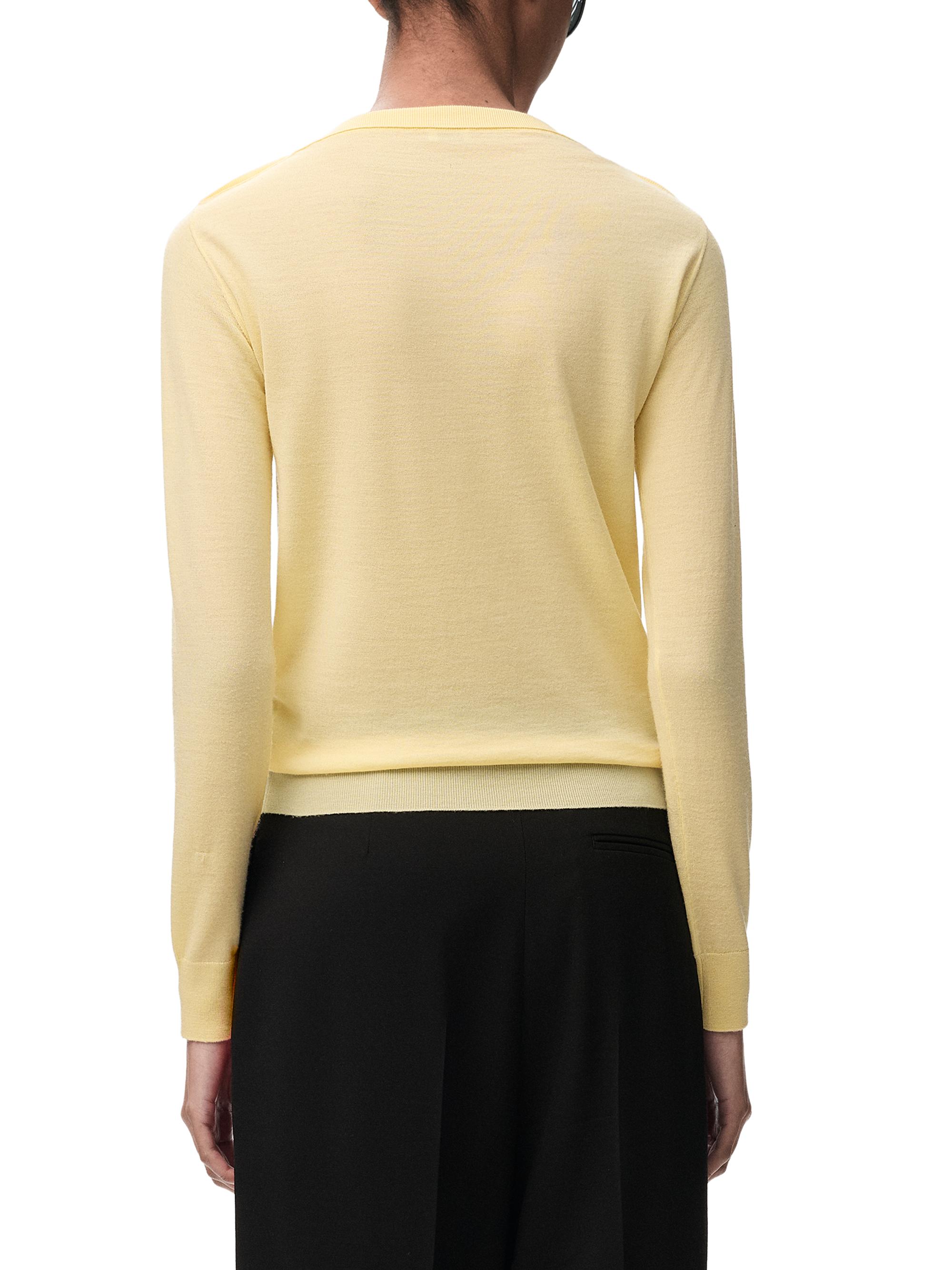 LOEWE Women's Boatneck Wool-Blend Sweater - Light Yellow | Thumbnail 4