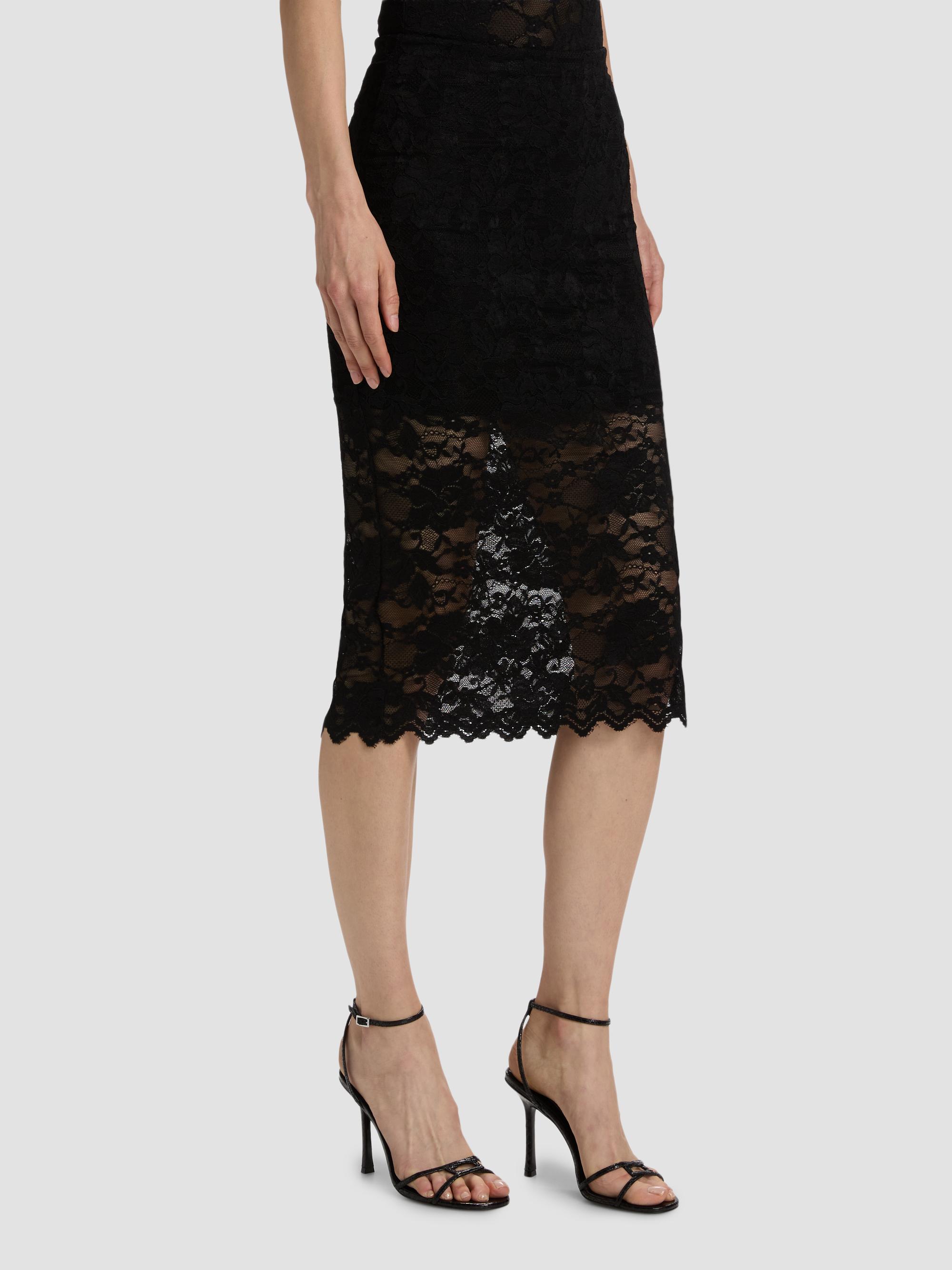 Generation Love Women's Kiera Laced Sheath Midi-Skirt - Black | Thumbnail 4