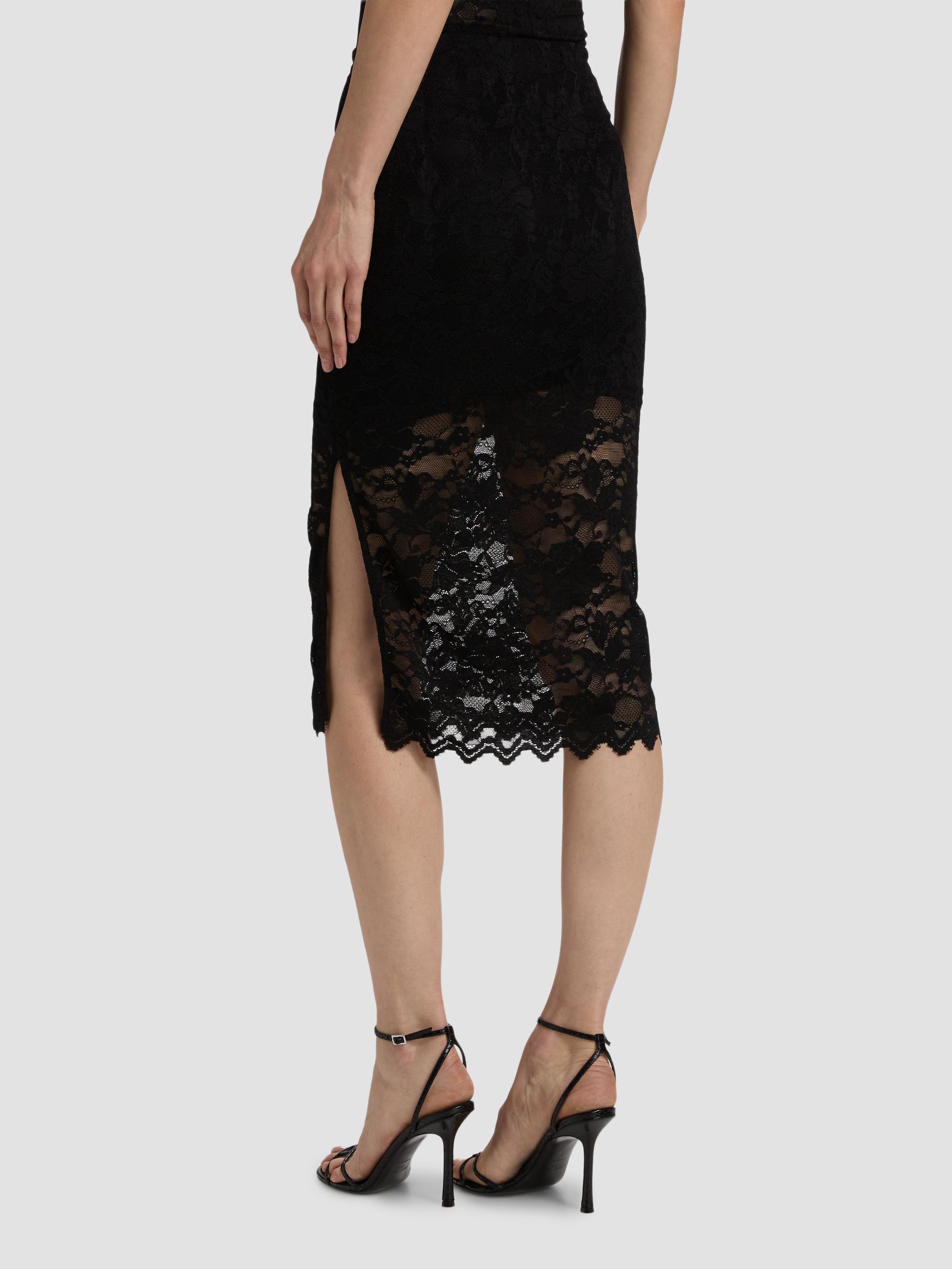 Generation Love Women's Kiera Laced Sheath Midi-Skirt - Black | Thumbnail 5