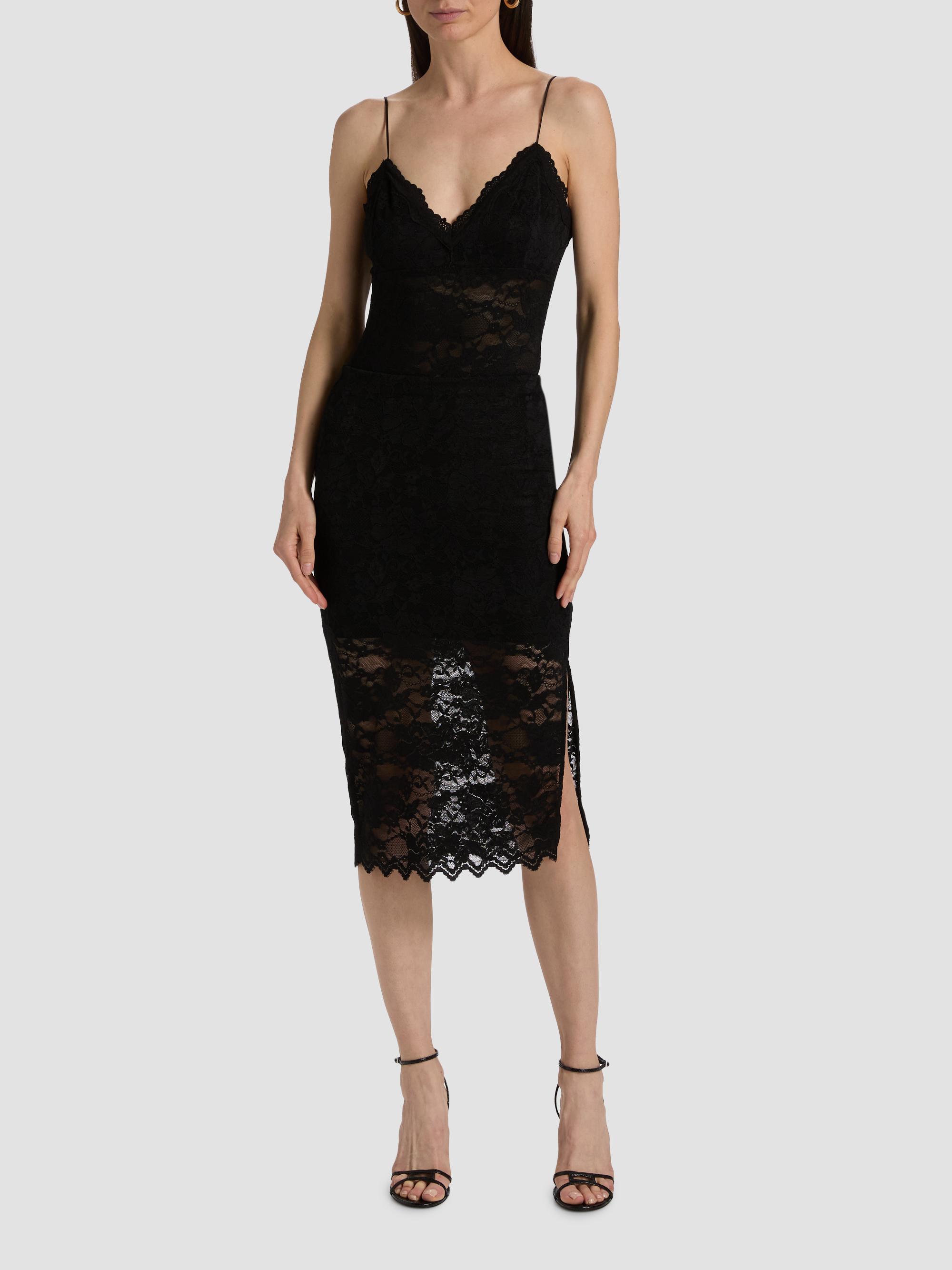 Generation Love Women's Kiera Laced Sheath Midi-Skirt - Black | Thumbnail 2