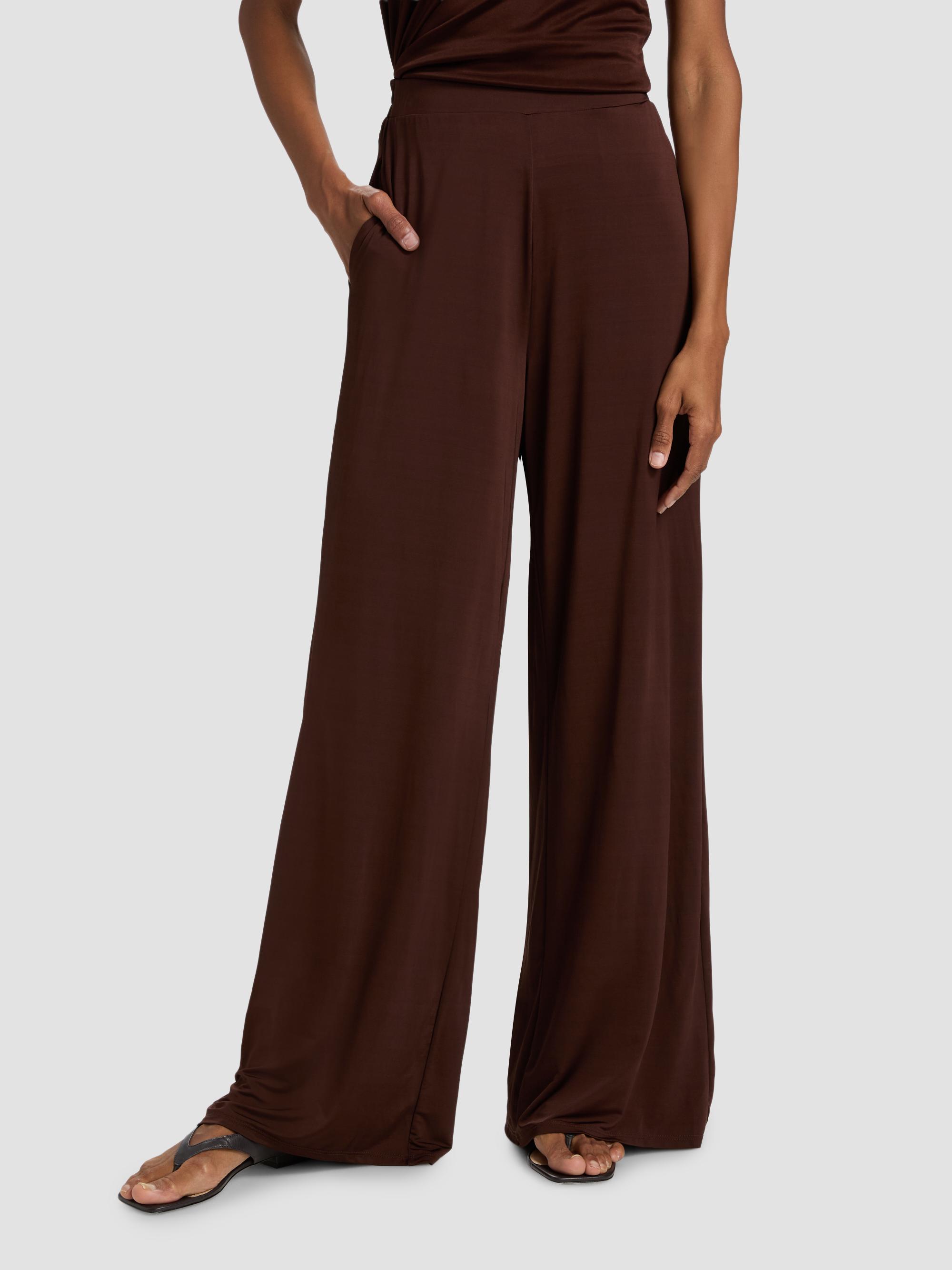 Generation Love Women's Kelela Sheen Jersey Wide-Leg Pants - Coco | Thumbnail 3