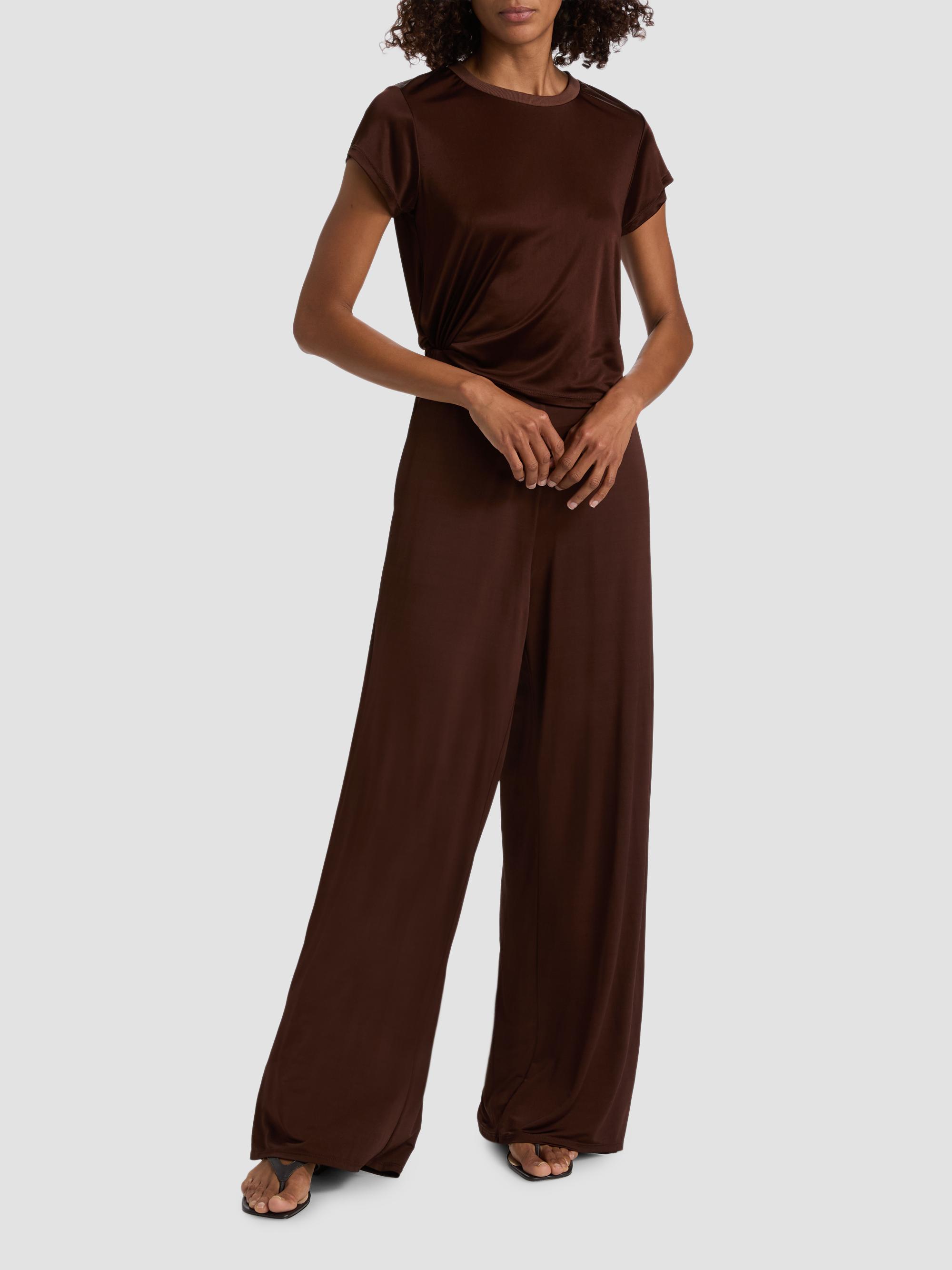 Generation Love Women's Kelela Sheen Jersey Wide-Leg Pants - Coco | Thumbnail 2