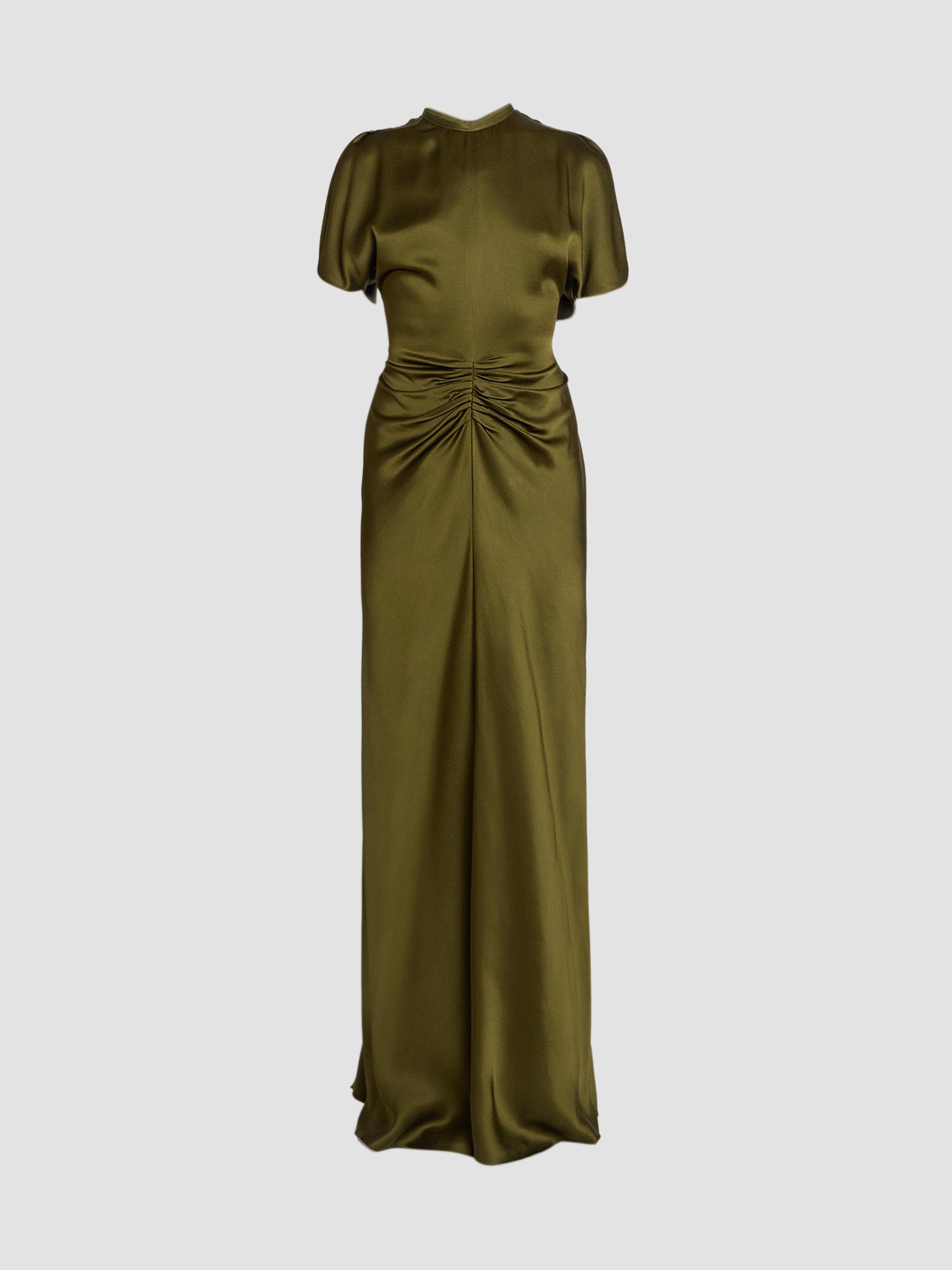VICTORIA BECKHAM サテンロングドレス Victoria Beckham Isabella Satin Column Gown | Saks Fifth Avenue