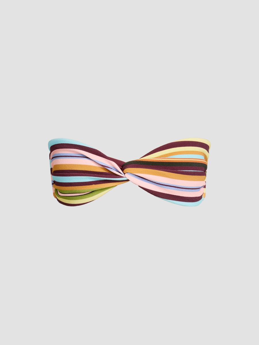 Beach Riot Women's Juno Twist-front Bikini Top In Paradise Stripe