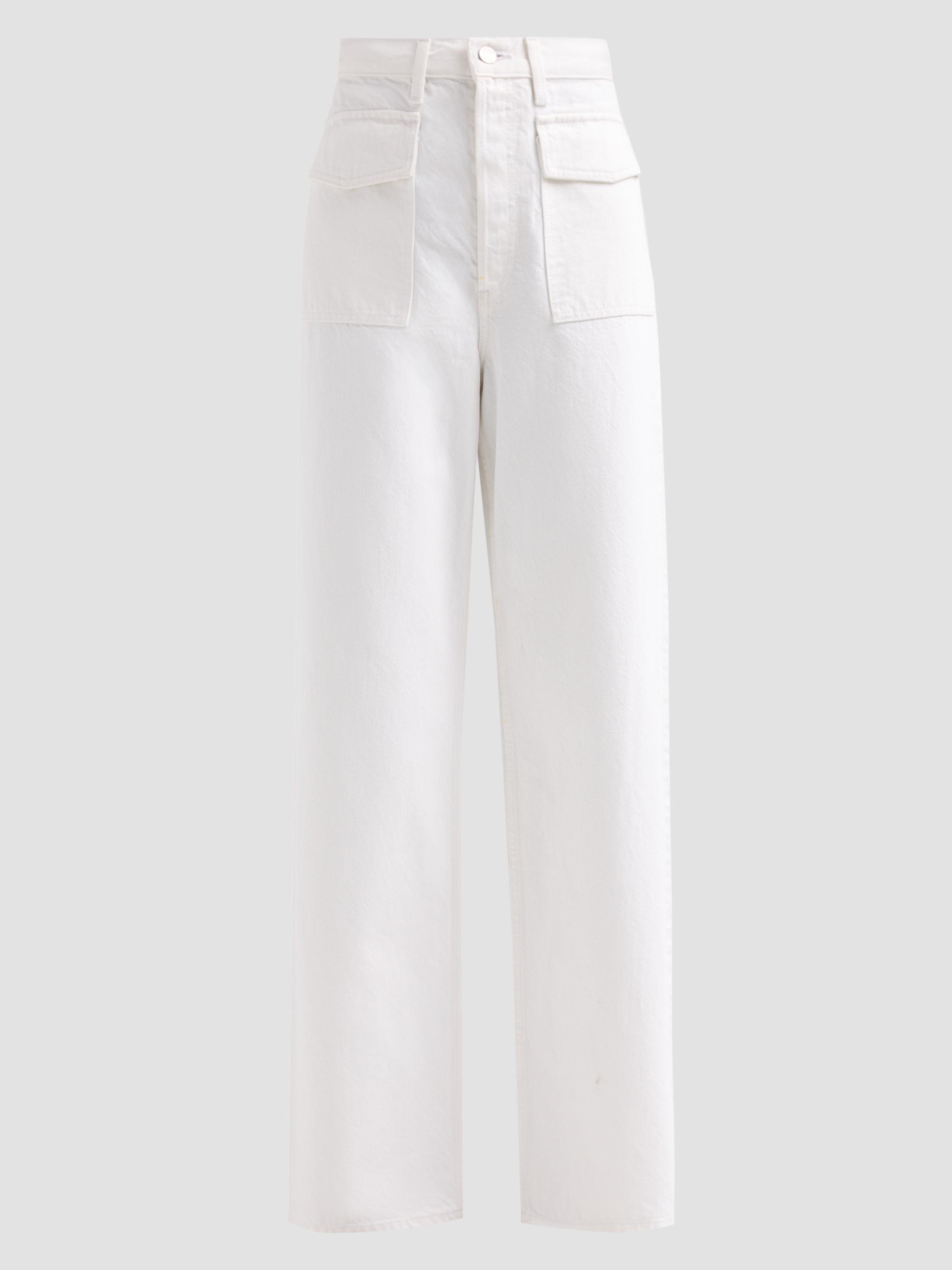 FRAME Women's The Collegiate Flap Pocket Jeans - White | Thumbnail 6