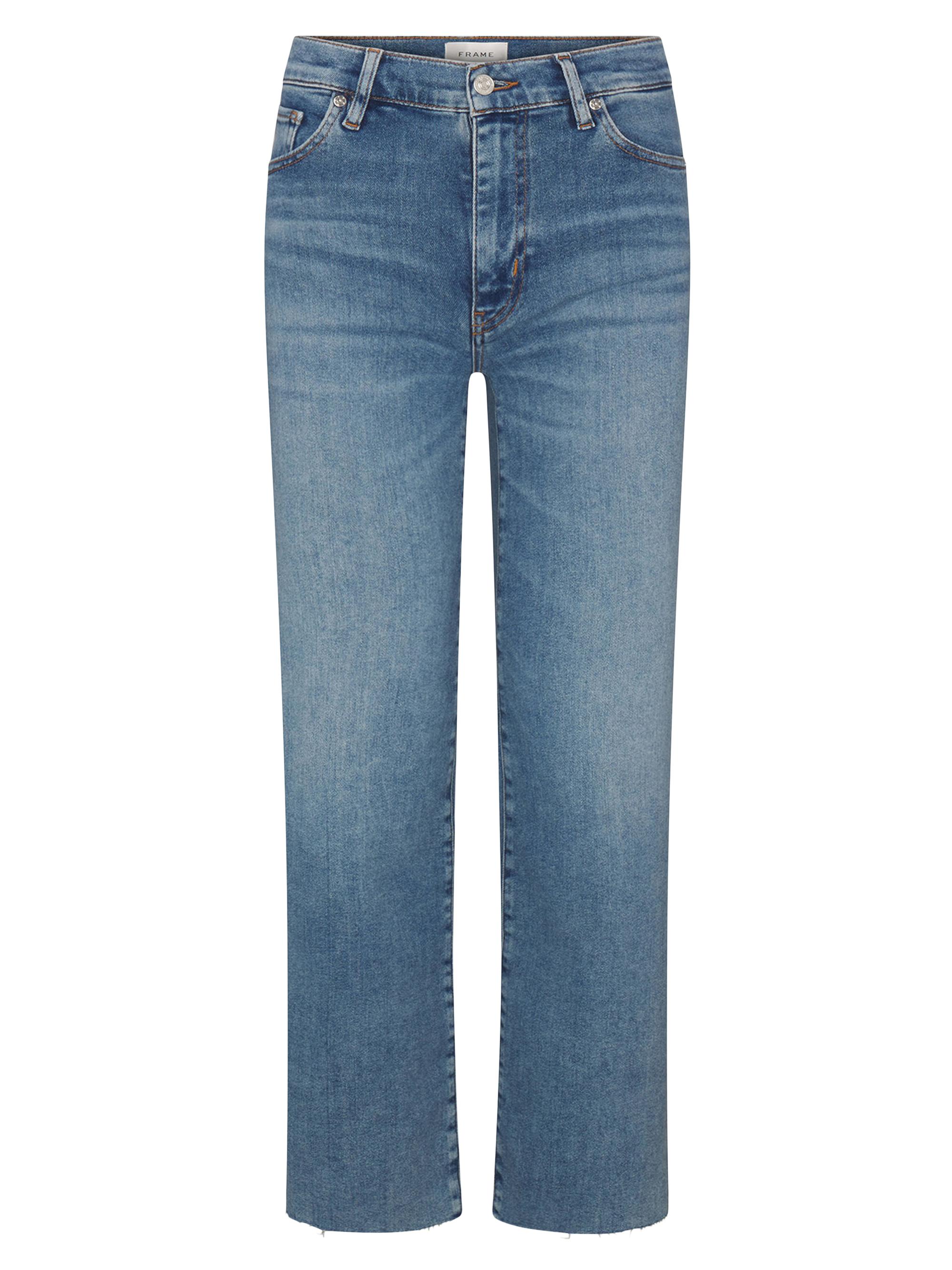 FRAME Women's The Mellow High-Rise Straight-Leg Jeans - Clue Raw After | Thumbnail 5