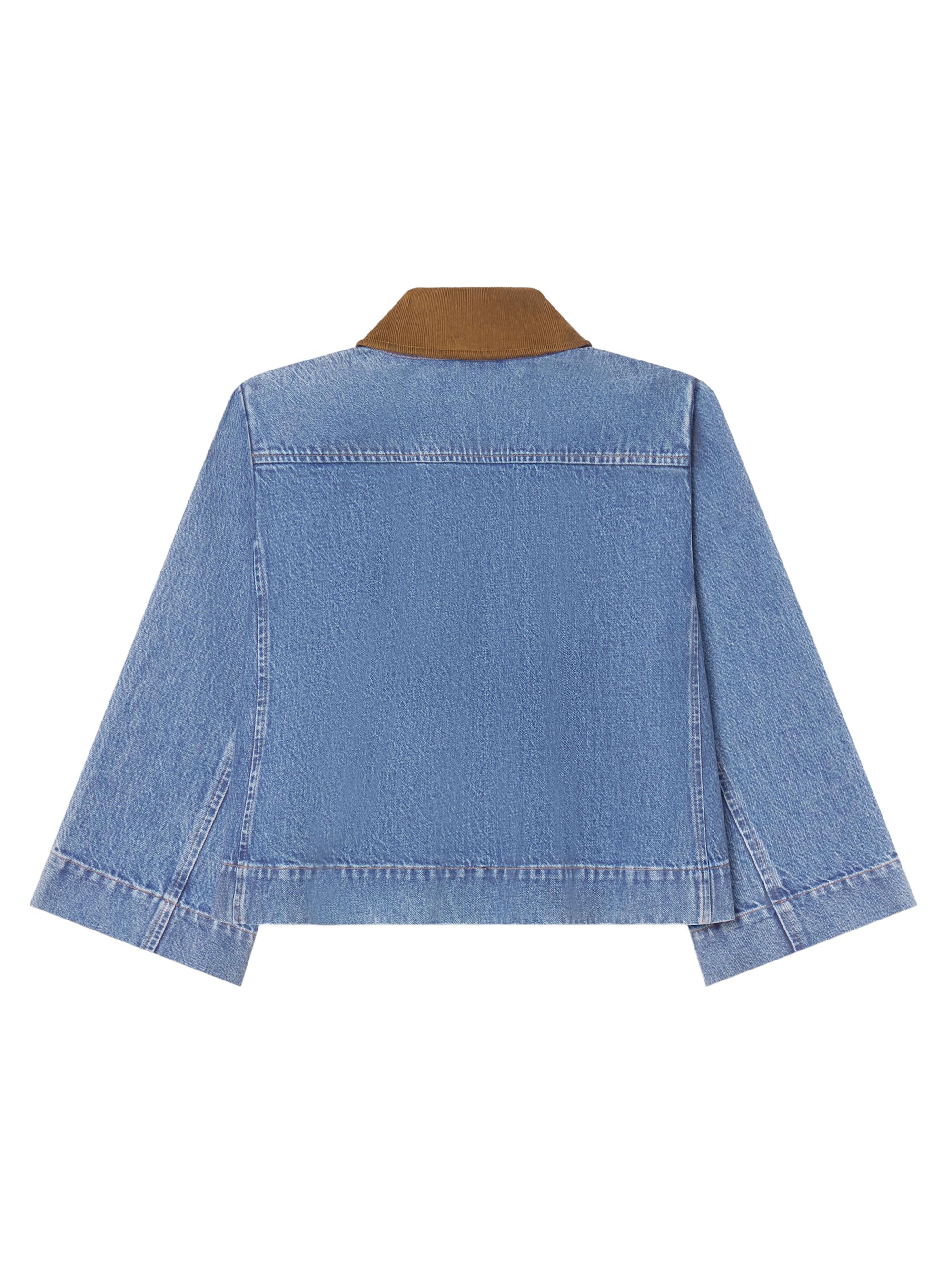 FRAME Women's The Mini Denim Swing Jacket - Sonic | Thumbnail 3