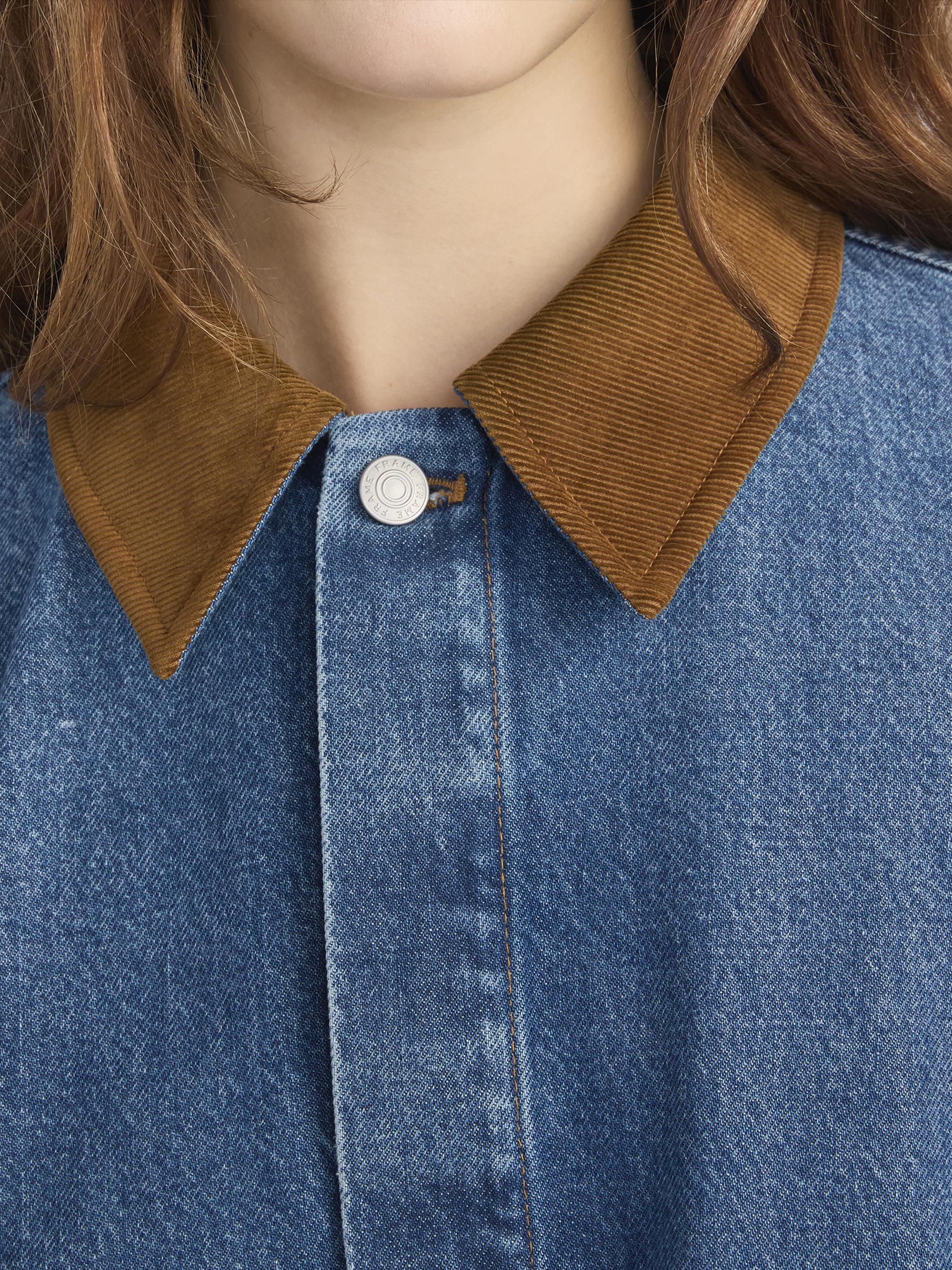 FRAME Women's The Mini Denim Swing Jacket - Sonic | Thumbnail 7