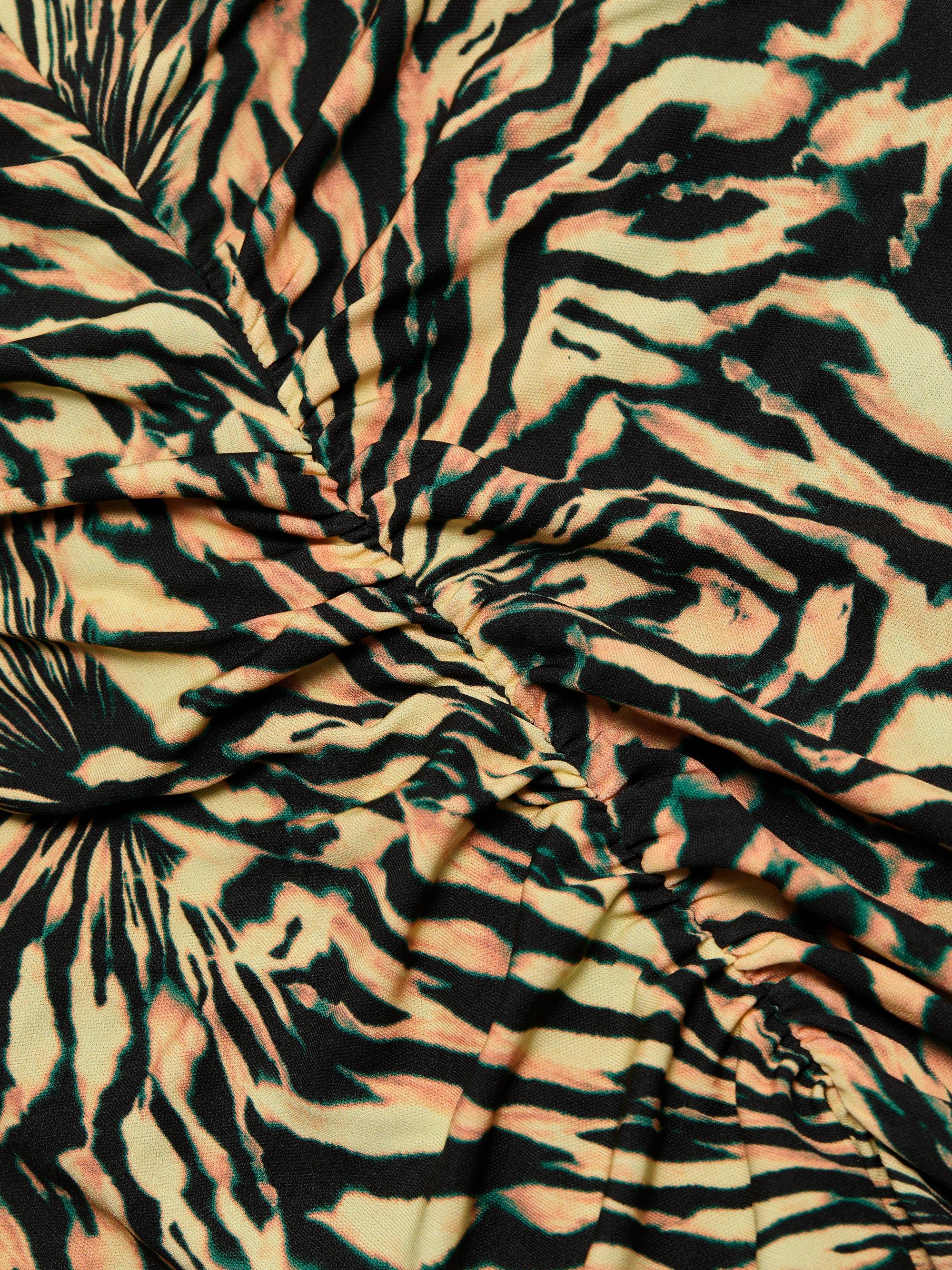Ulla Johnson Women's Nova Ruched Tiger-Print Long-Sleeve Top - Celestite | Thumbnail 7