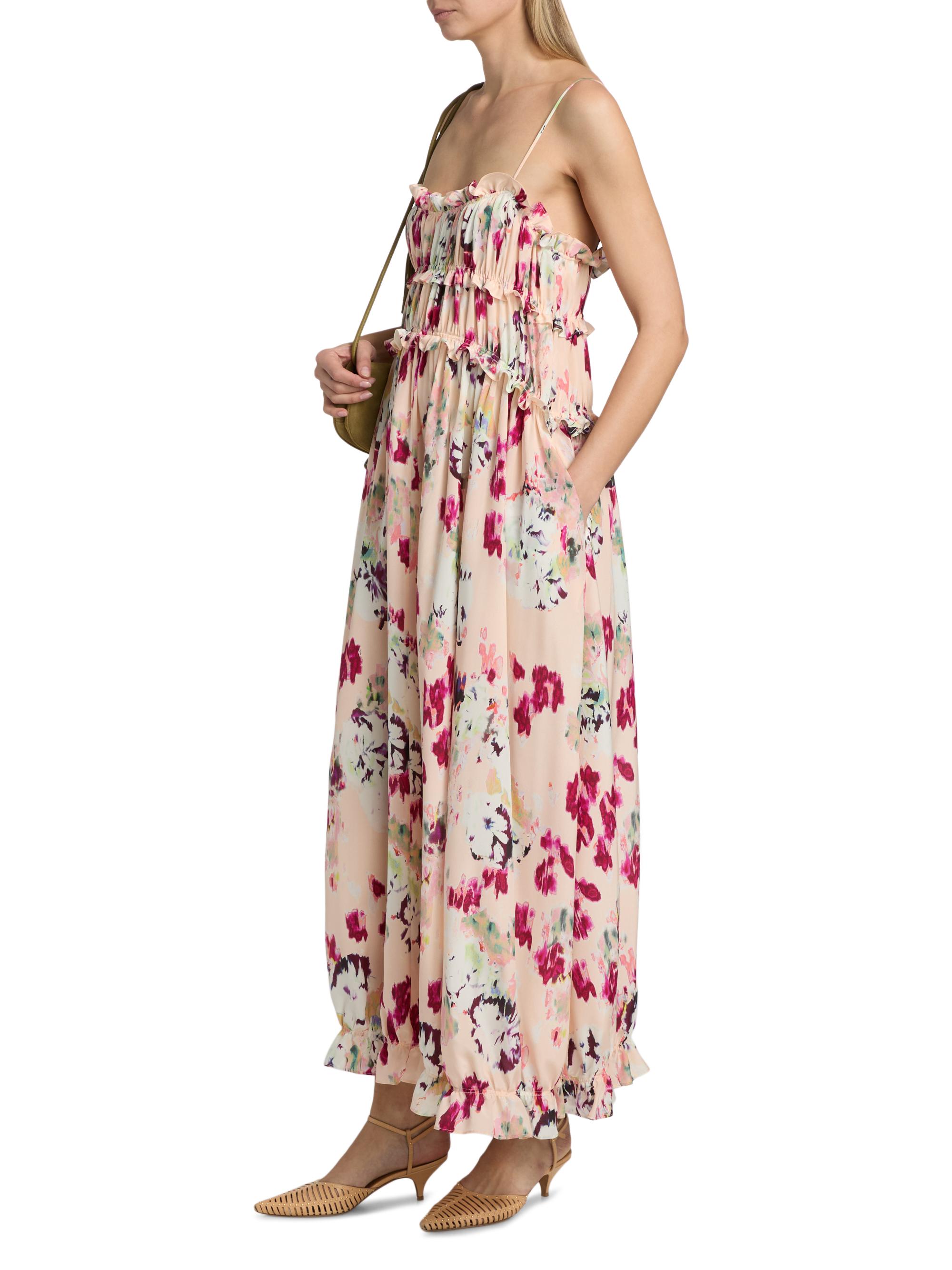 Ulla Johnson Women's Clove Ruffled Floral Silk Maxi Dress - Summer Garden | Thumbnail 4