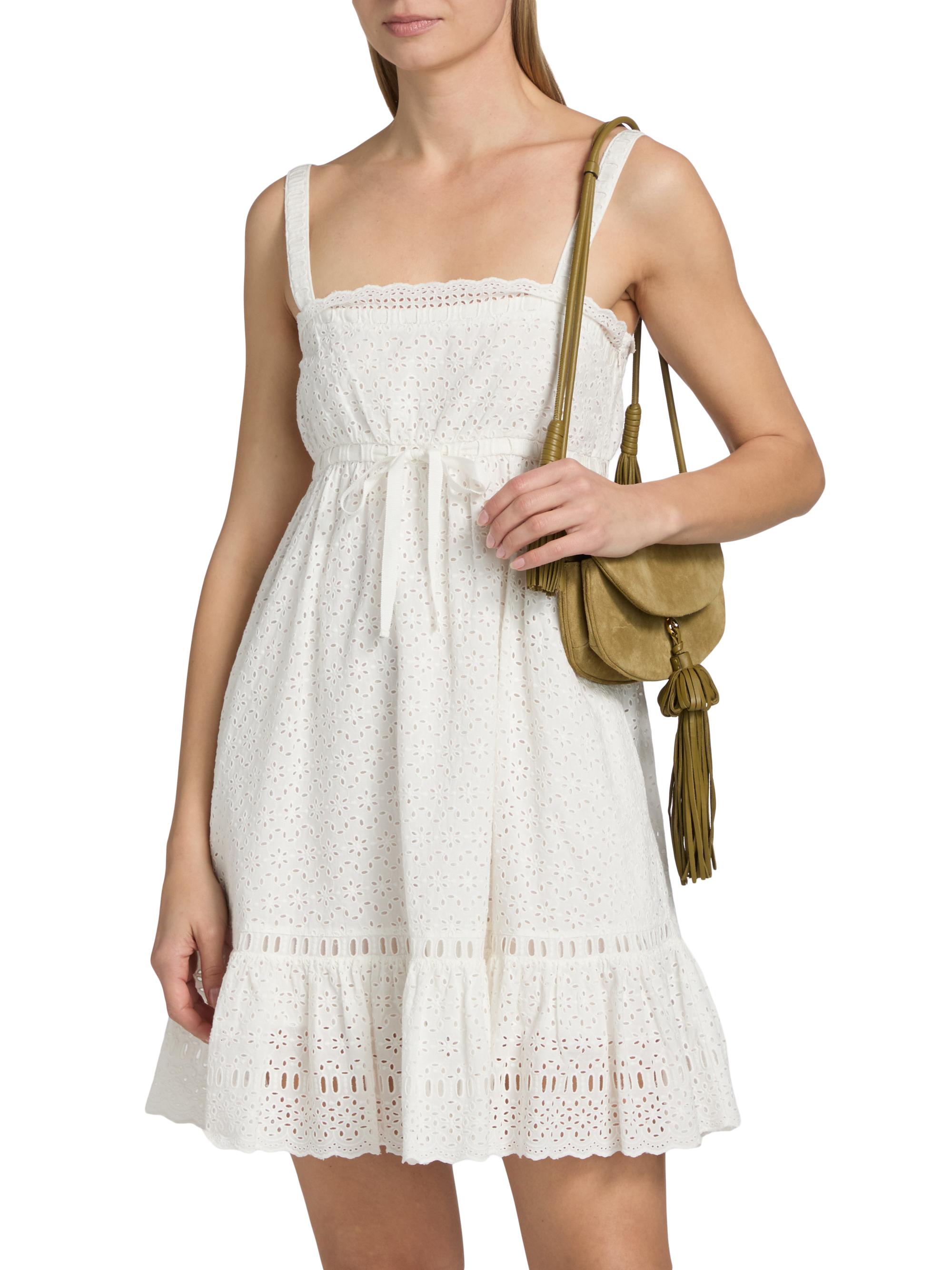 Ulla Johnson Women's Nerelle Eyelet Cotton Minidress - Pristine | Thumbnail 3