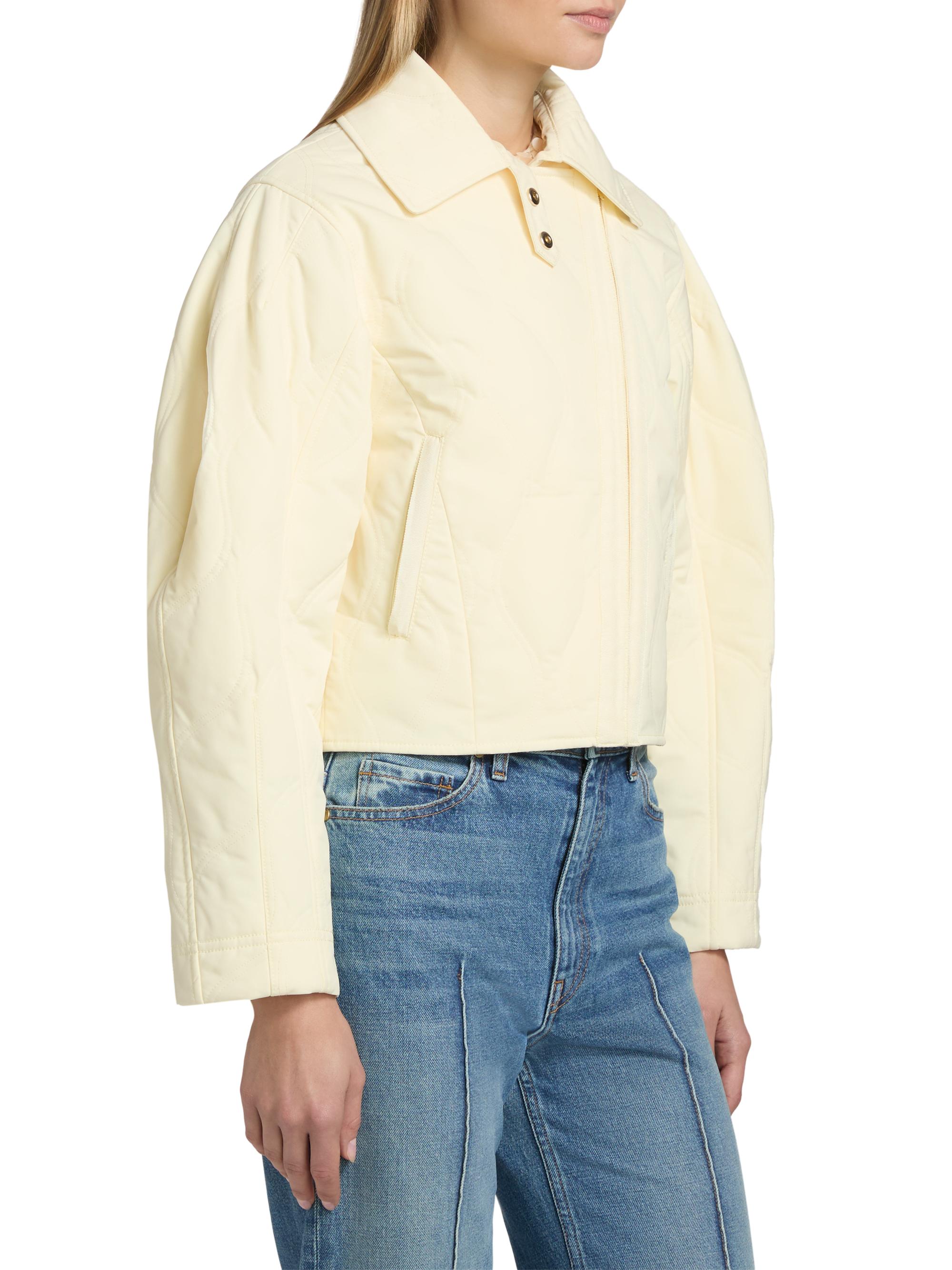 Ulla Johnson Women's Leonie Quilted Suede Jacket - Butter | Thumbnail 4