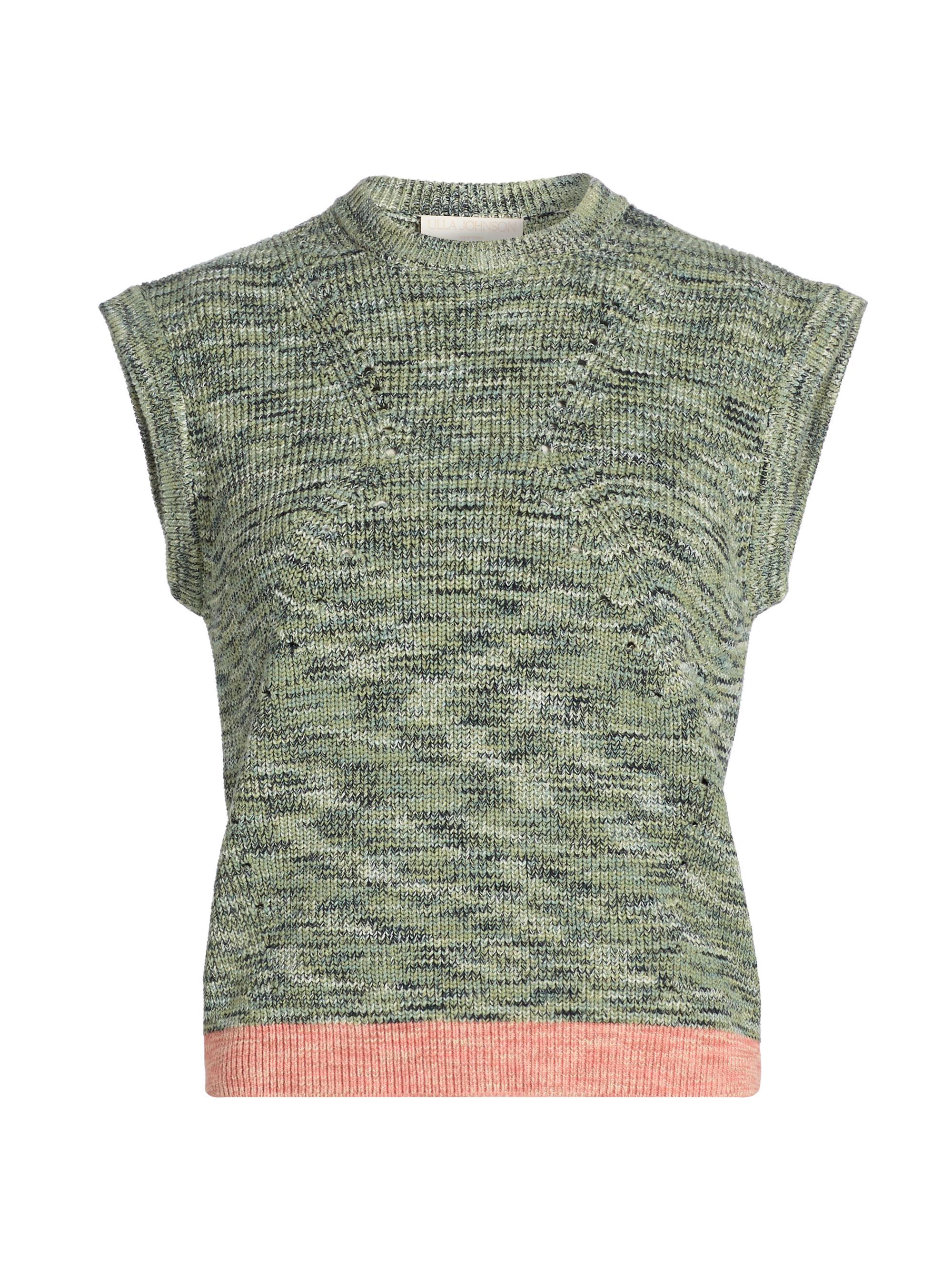 Ulla Johnson Women's Margot Contrast-Hem Stretch-Cotton Top - Piedstone