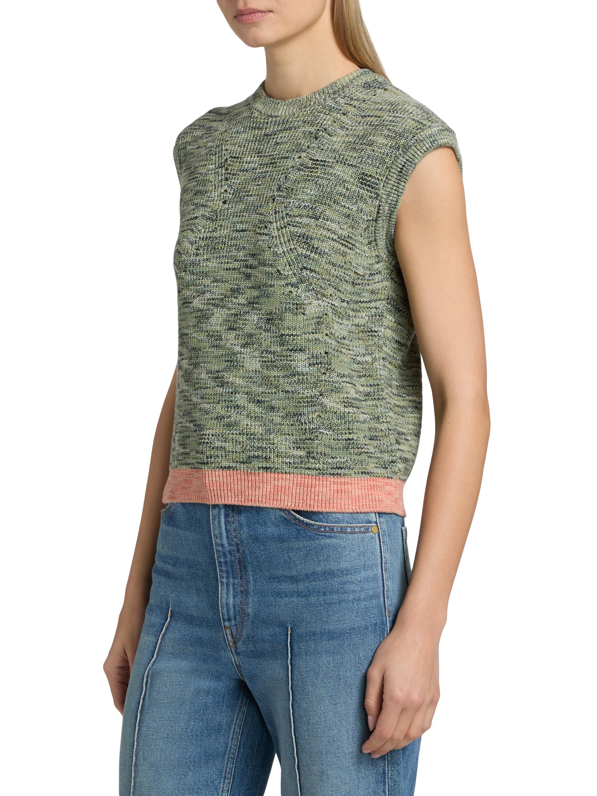 Ulla Johnson Women's Margot Contrast-Hem Stretch-Cotton Top - Piedstone | Thumbnail 4