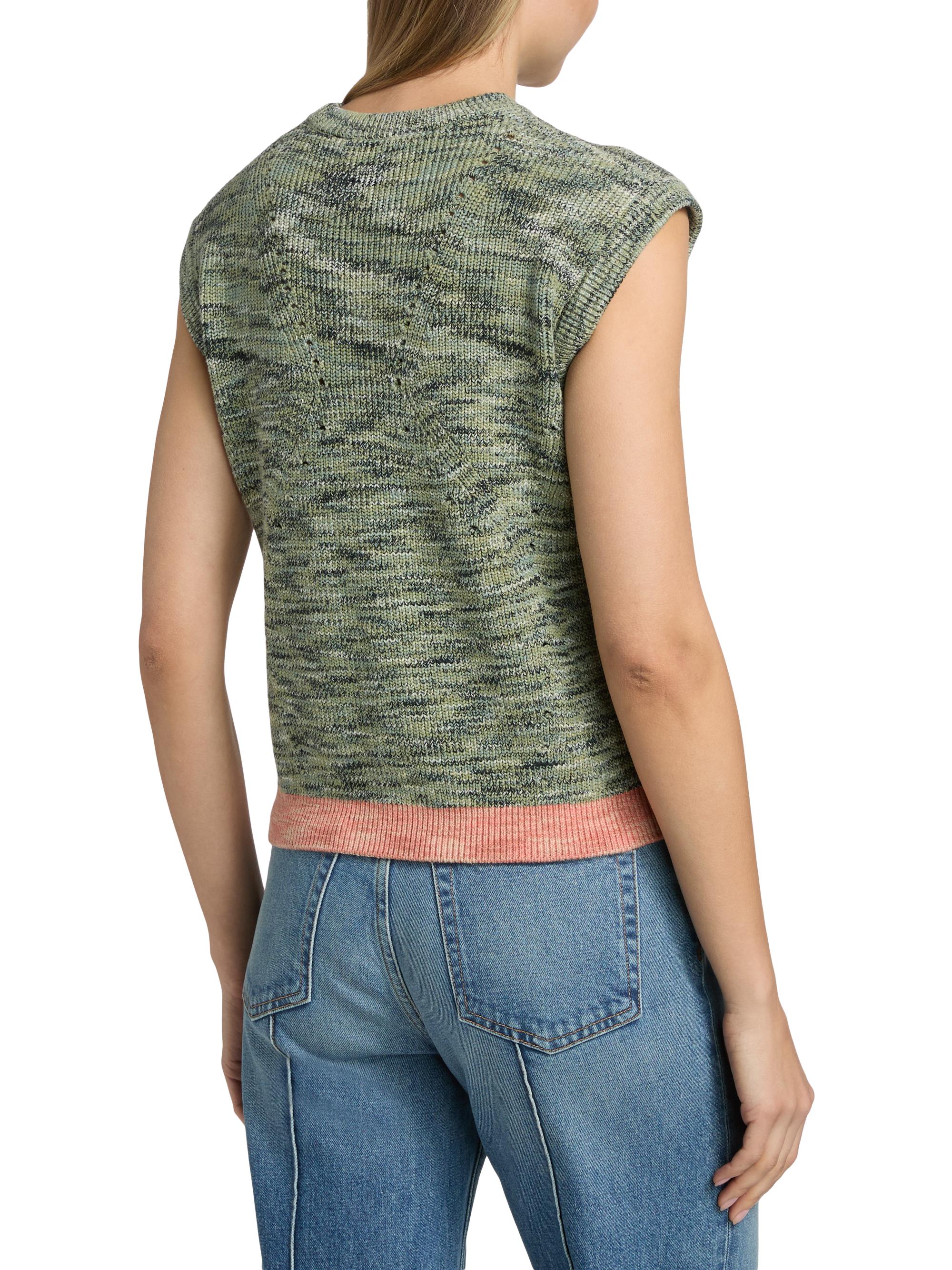 Ulla Johnson Women's Margot Contrast-Hem Stretch-Cotton Top - Piedstone | Thumbnail 5