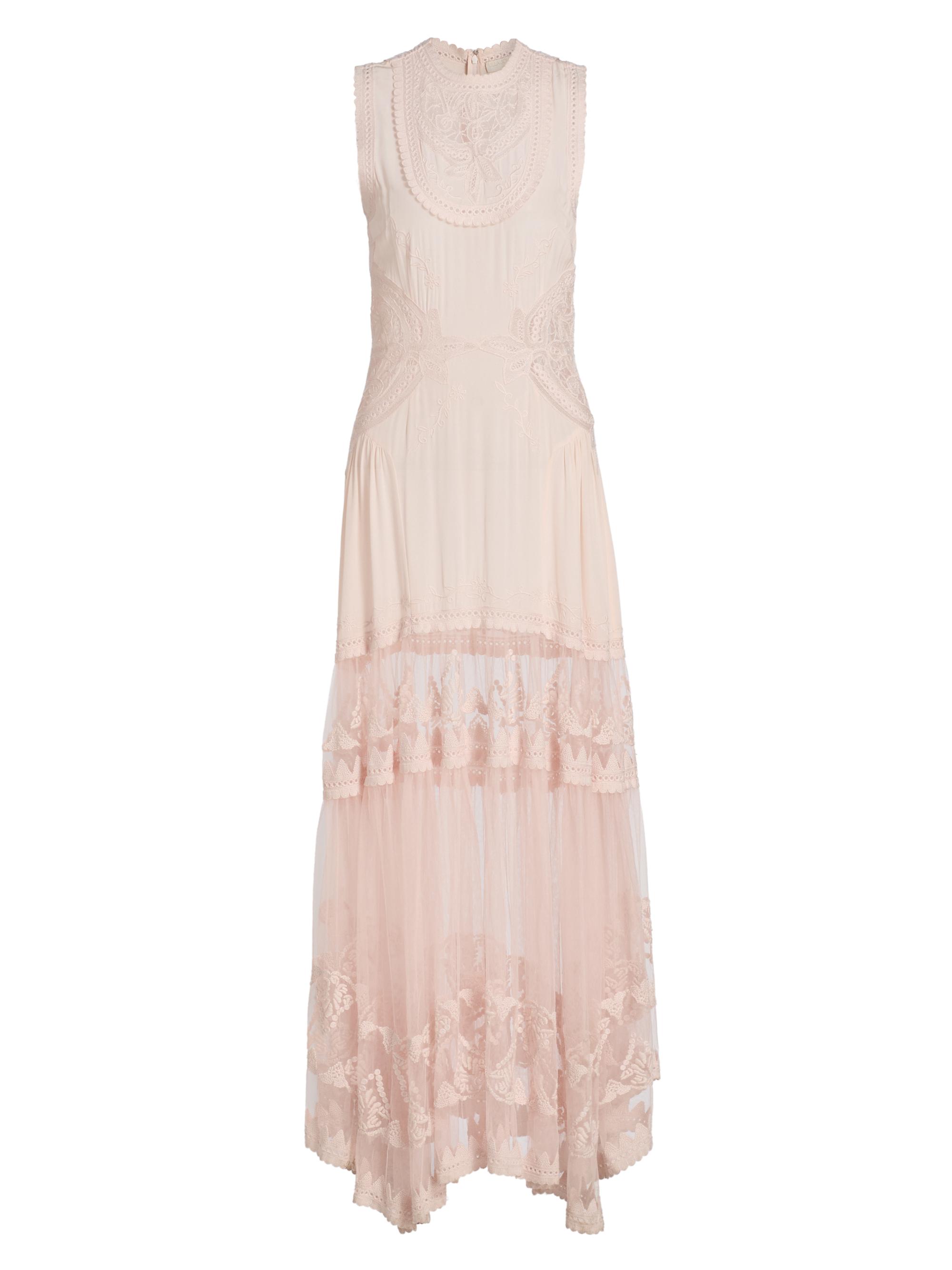 Ulla Johnson Women's Florence Embroidered Silk & Tulle Maxi Dress - Blush