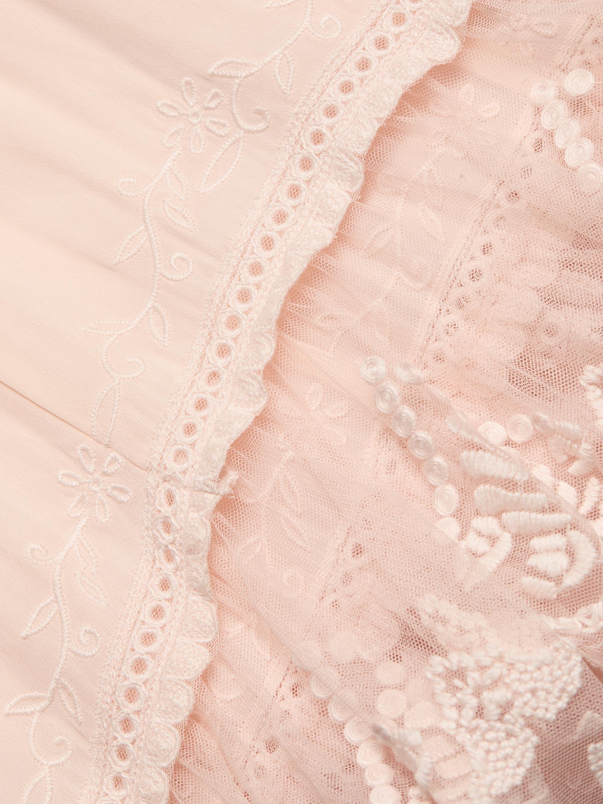 Ulla Johnson Women's Florence Embroidered Silk & Tulle Maxi Dress - Blush | Thumbnail 7