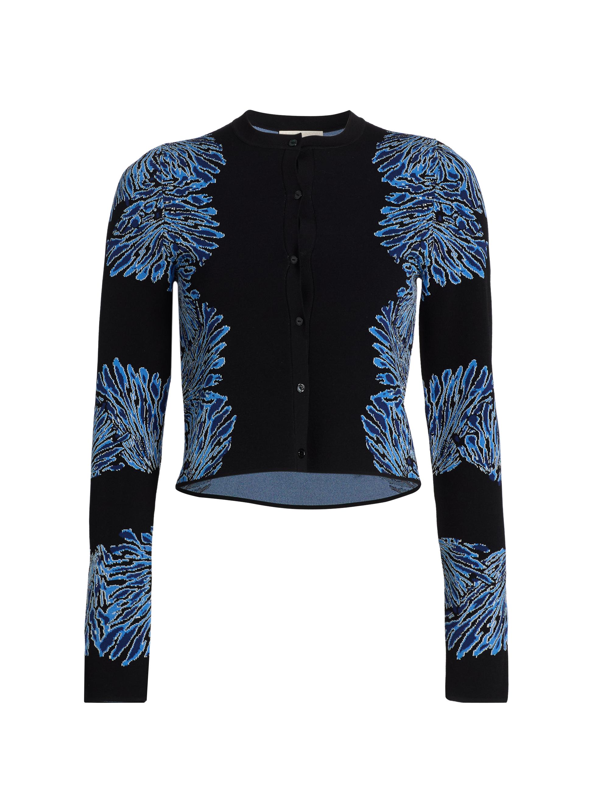 Ulla Johnson Women's Carina Knit Jacquard Cardigan - Lapis