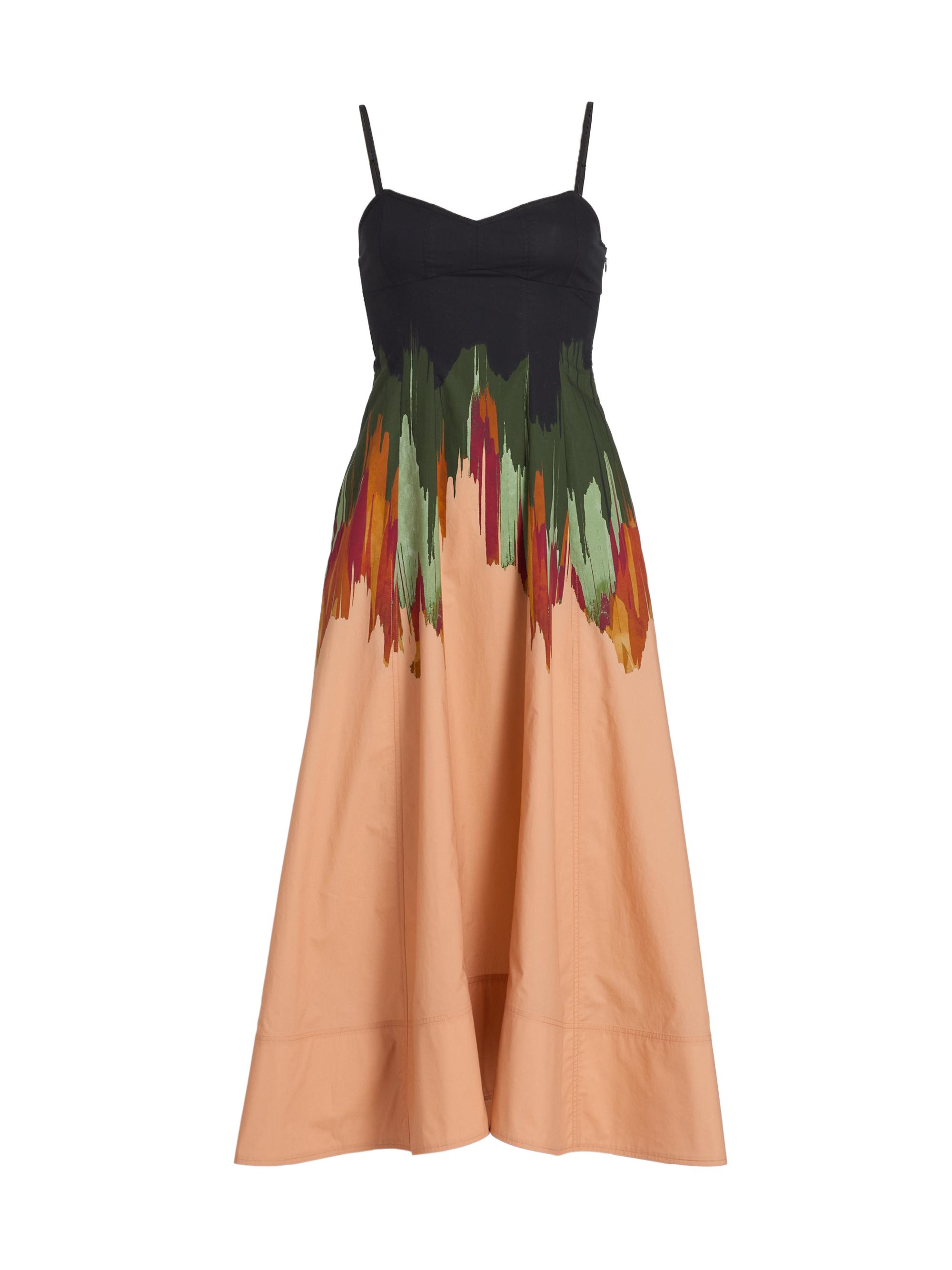 Ulla Johnson Women's Nova Splatter-Paint A-Line Midi-Dress - Agate