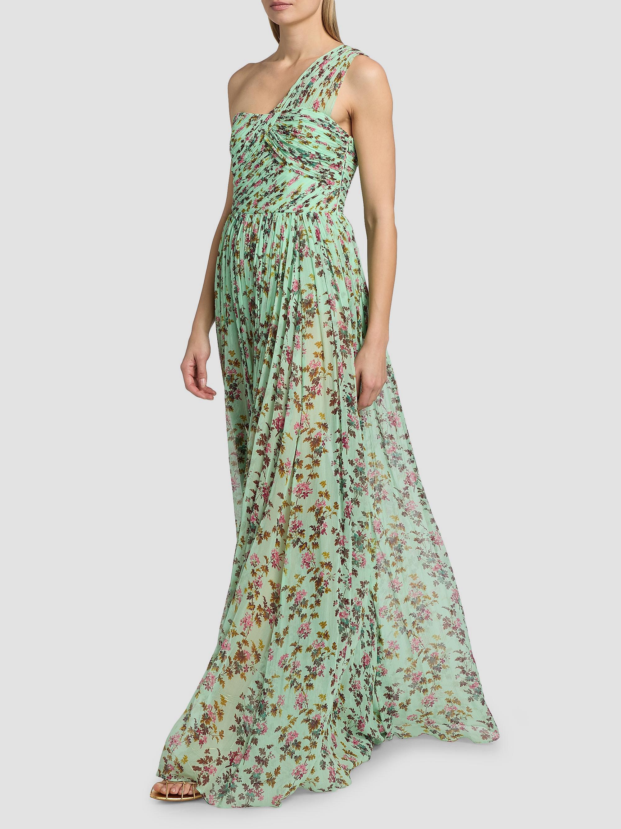 Ulla Johnson Women's Aureline Floral Silk One-Shoulder Gown - Opaline | Thumbnail 2