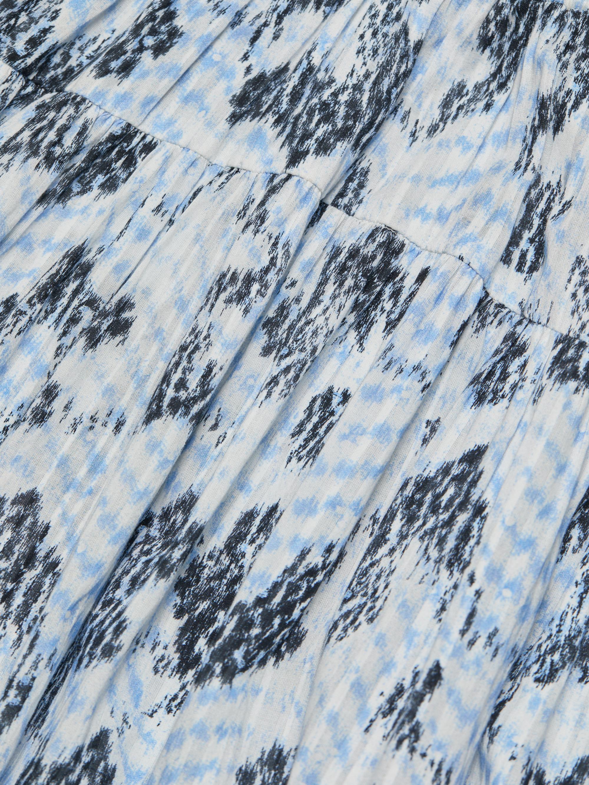 Ulla Johnson Women's Lyria Abstract Cotton-Blend Midi-Dress - Ciel | Thumbnail 7