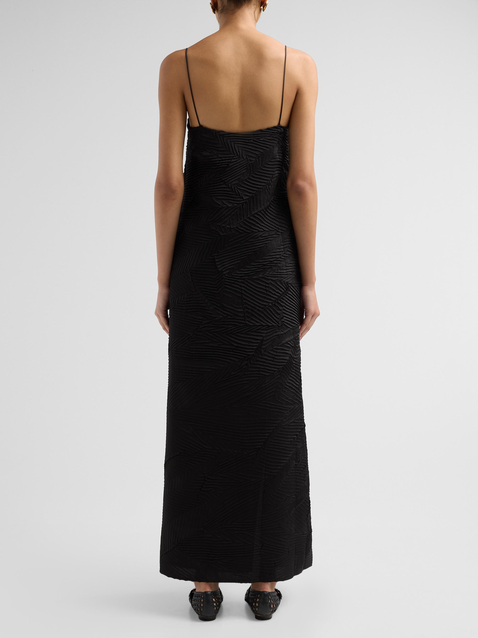 Ulla Johnson Women's Landscape Satin Maxi Dress - Noir | Thumbnail 3