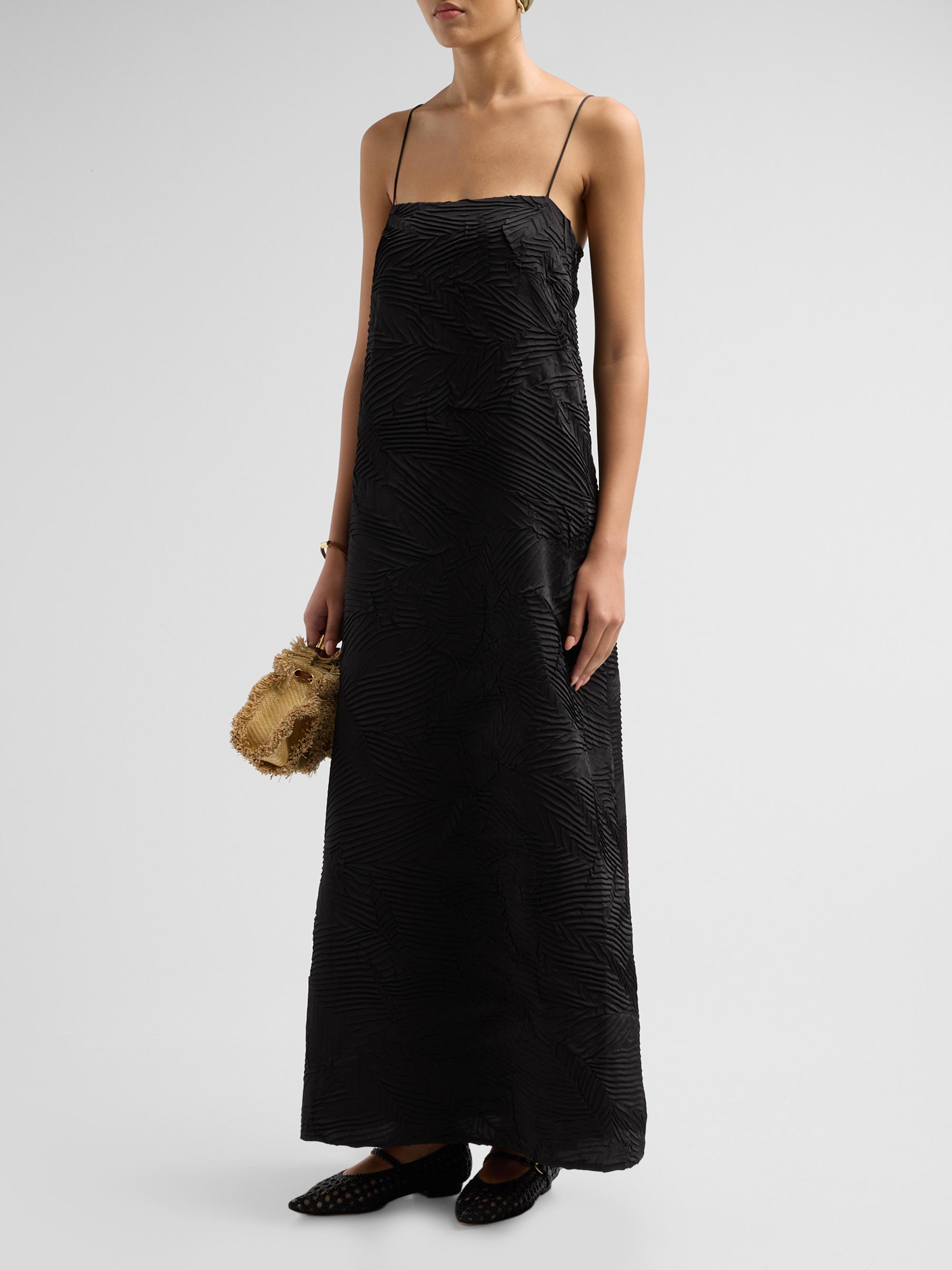 Ulla Johnson Women's Landscape Satin Maxi Dress - Noir | Thumbnail 4