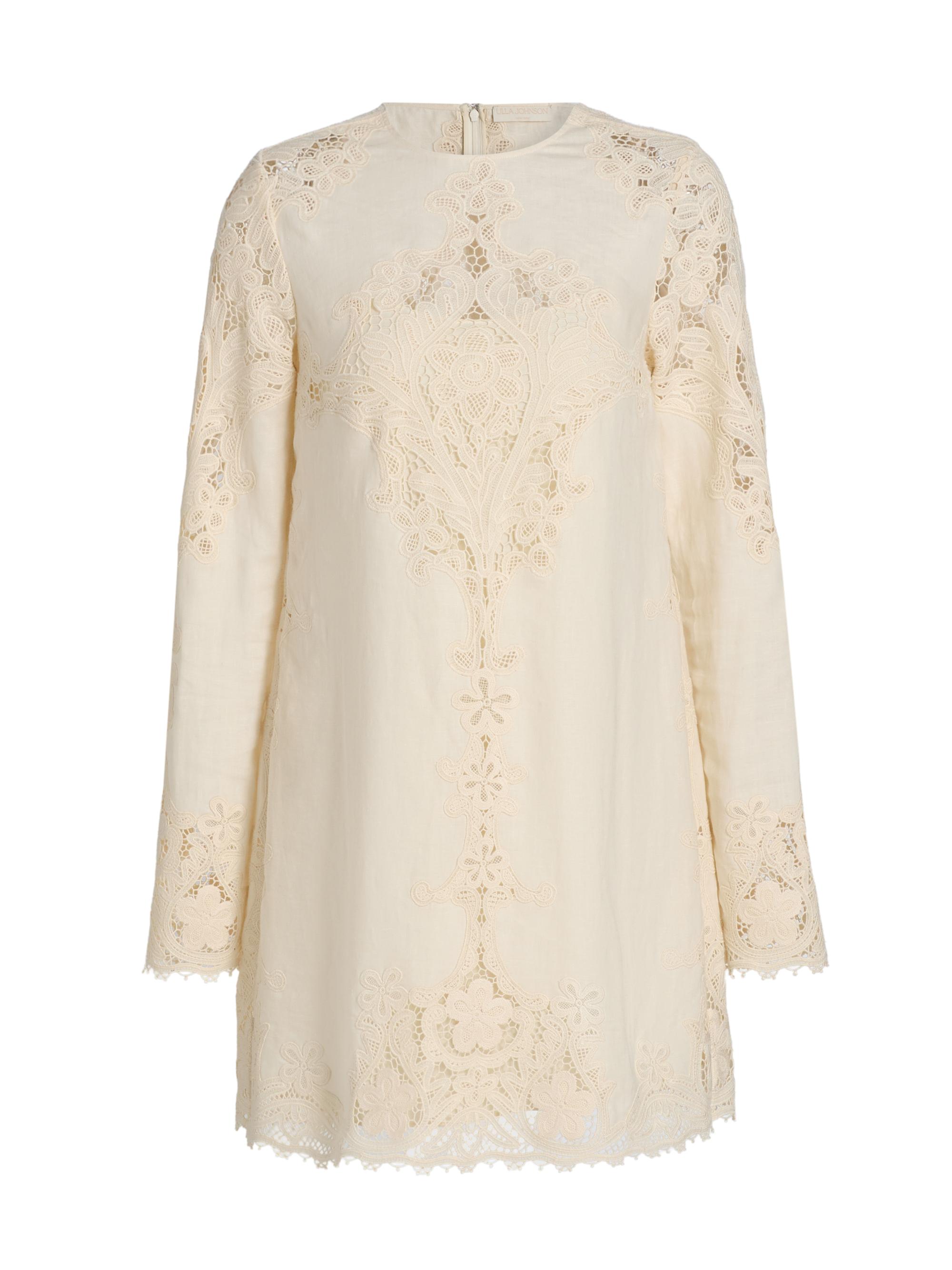 Ulla Johnson Women's Camie Floral Lace Linen Minidress -